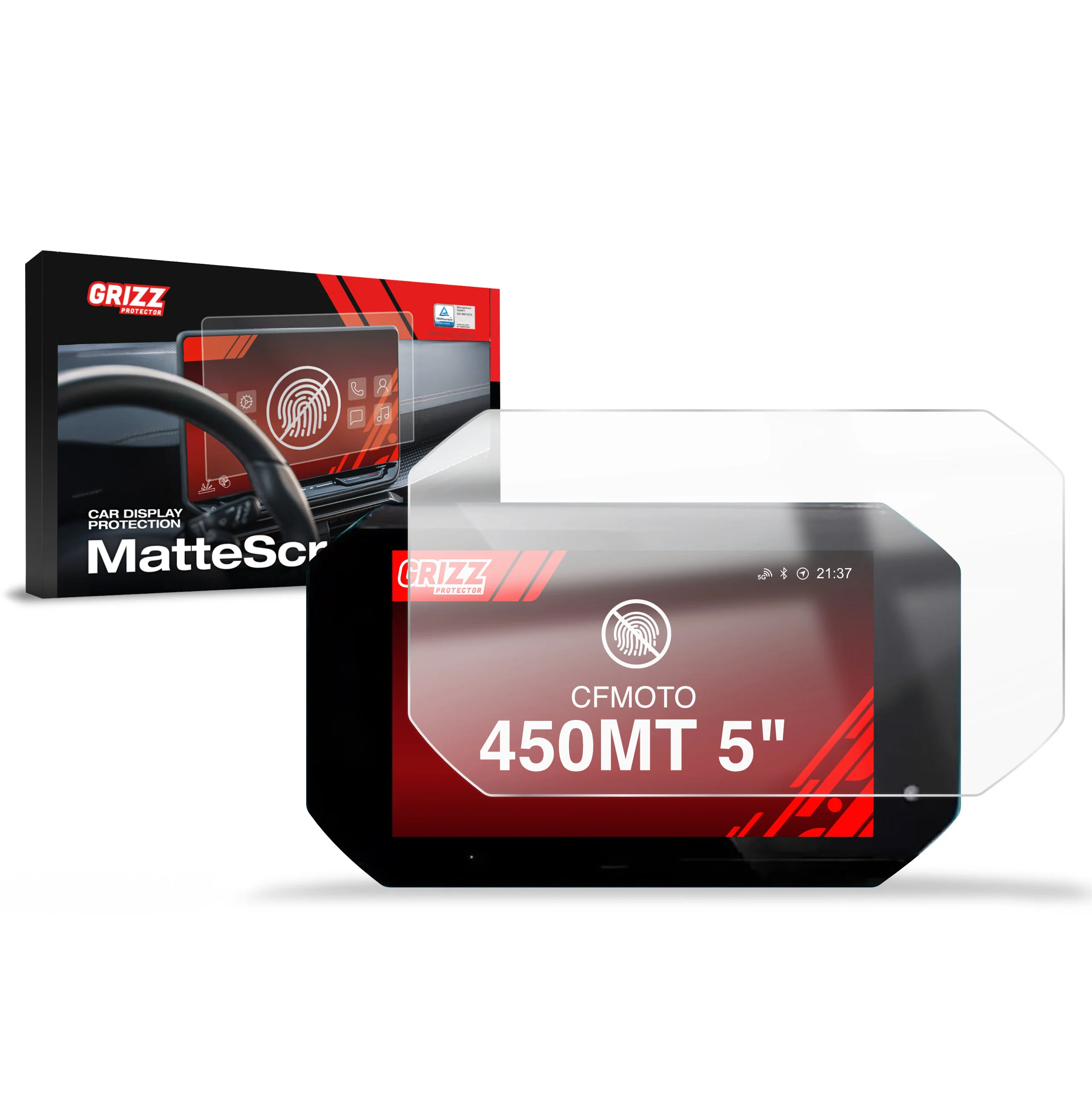 Displayschutzfolie für CFMOTO 450MT 5" Anti-Fingerprint, Matt