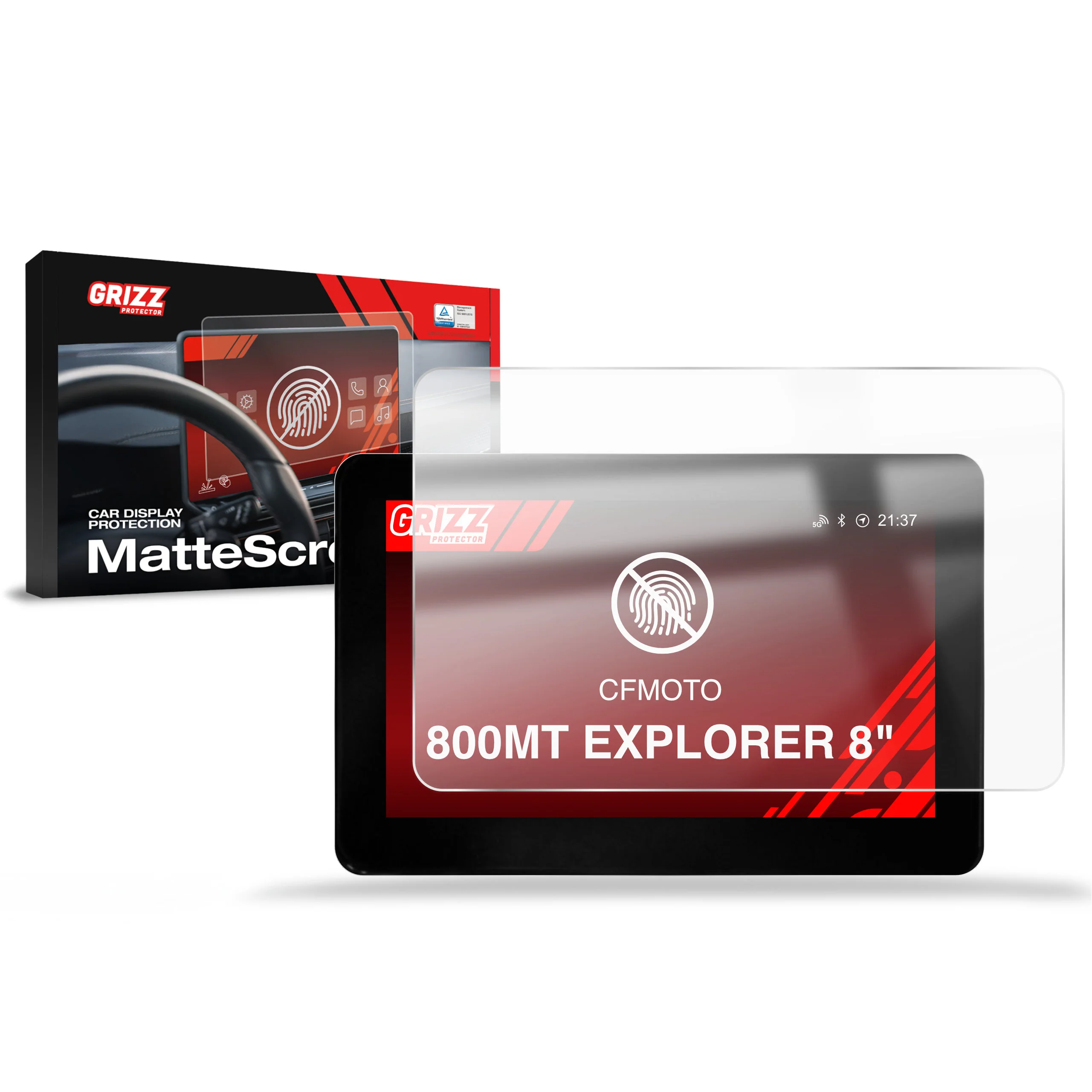 Displayschutzfolie für CFMOTO 800MT EXPLORER 8" Anti-Fingerprint, Matt