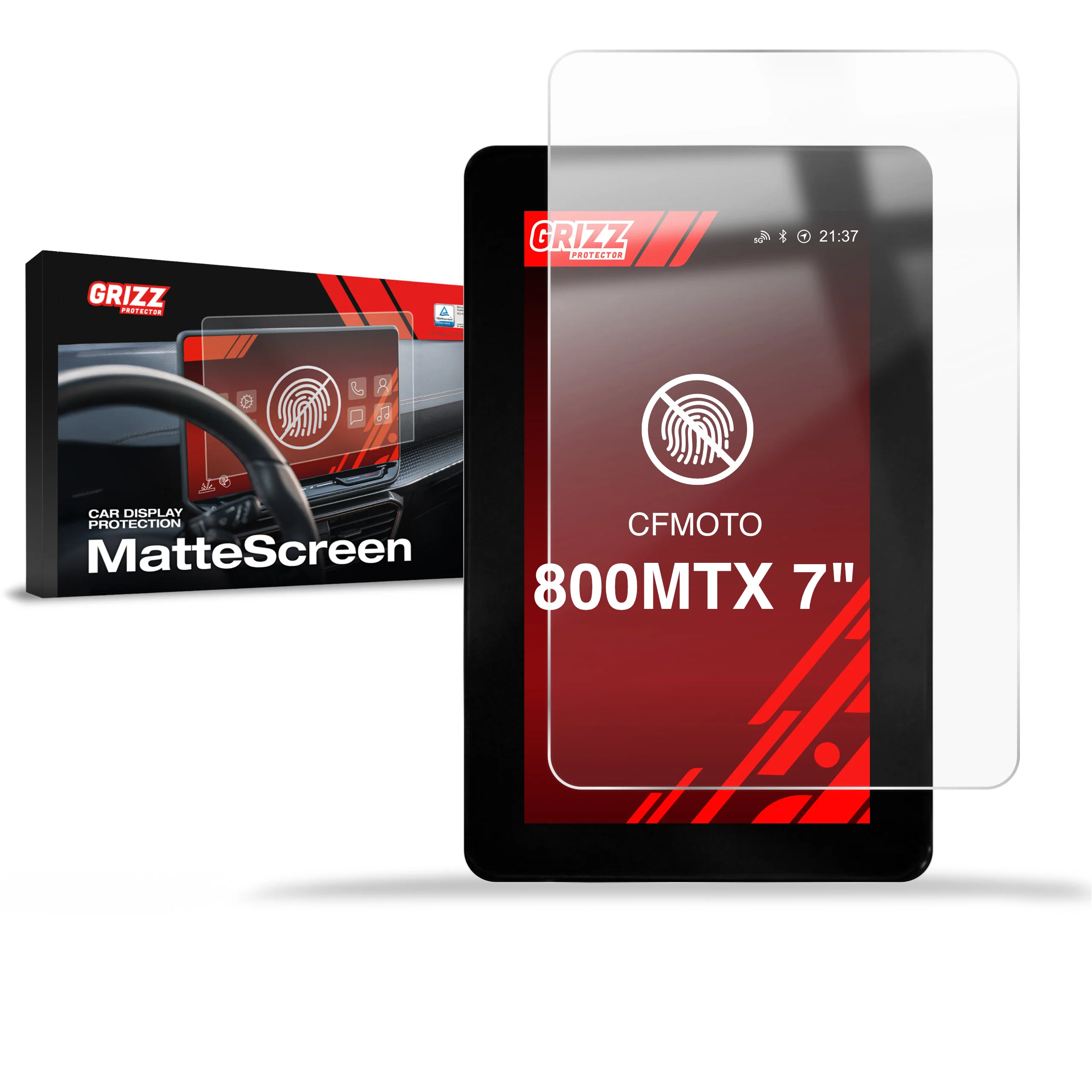 Displayschutzfolie für CFMOTO 800MTX 7" Anti-Fingerprint, Matt