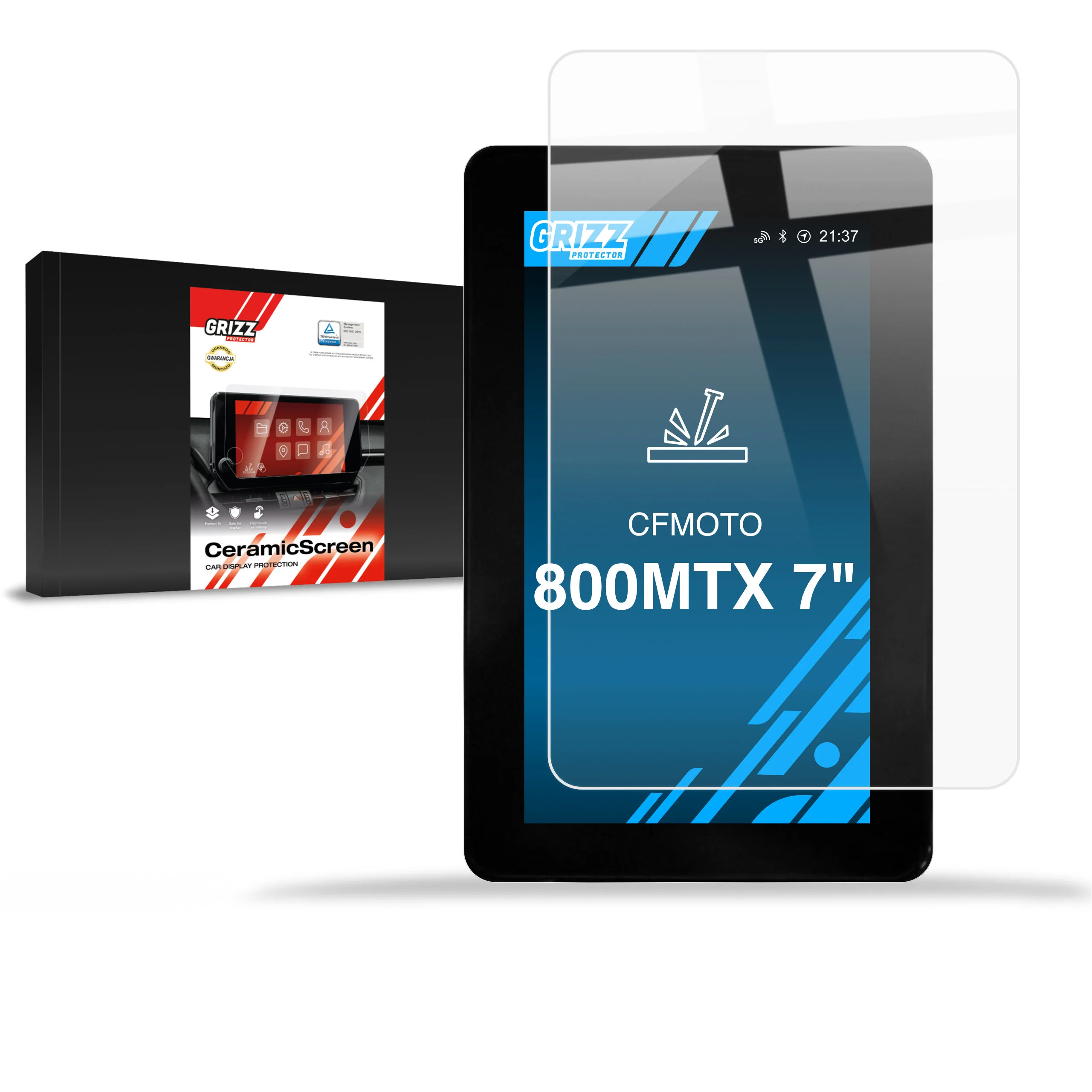Displayschutzfolie für CFMOTO 800MTX 7" Navi Folie, Kratzfest, Klar