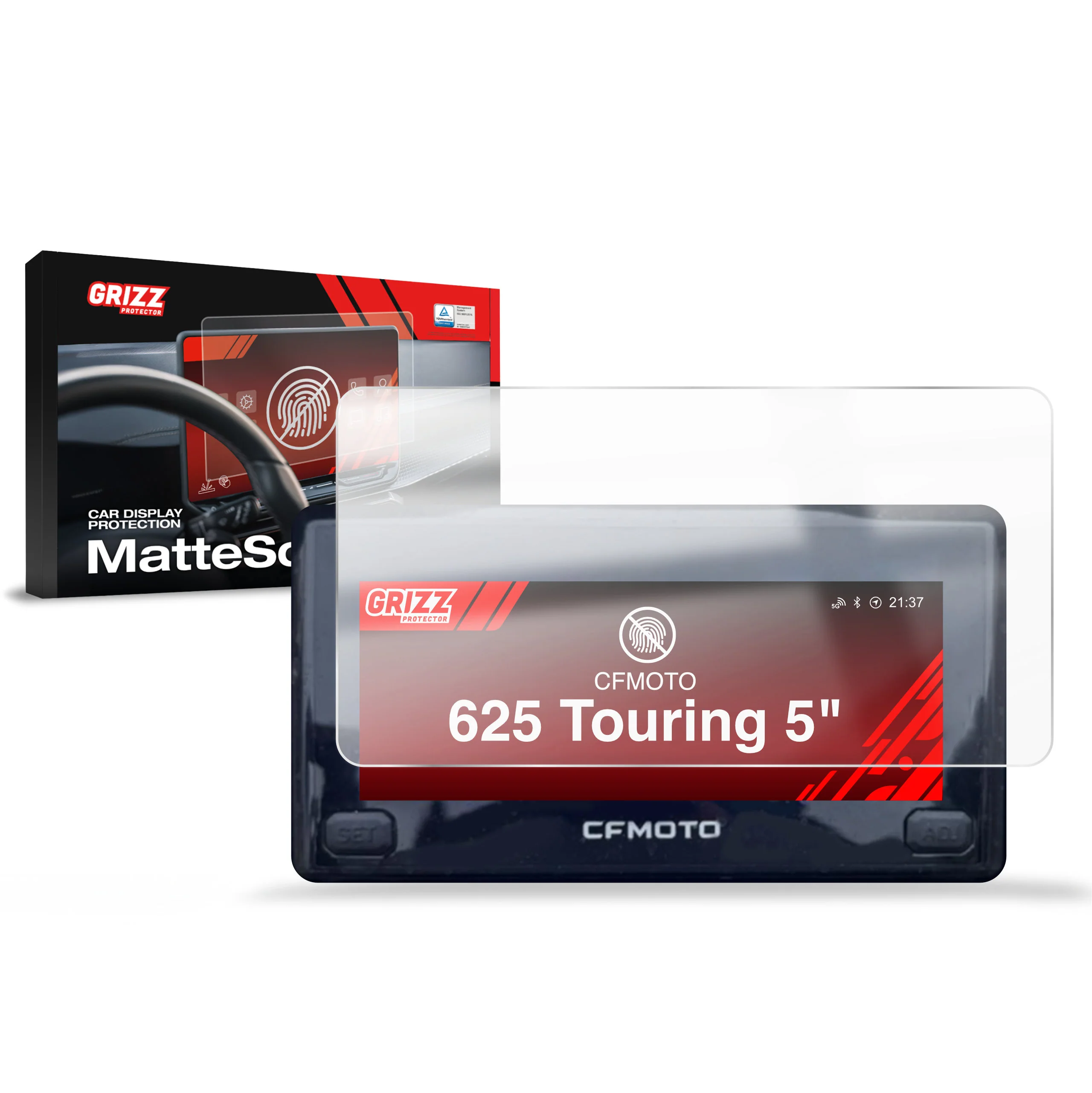 Displayschutzfolie für CFMOTO CFORCE 625 Touring 5" Anti-Fingerprint, Matt