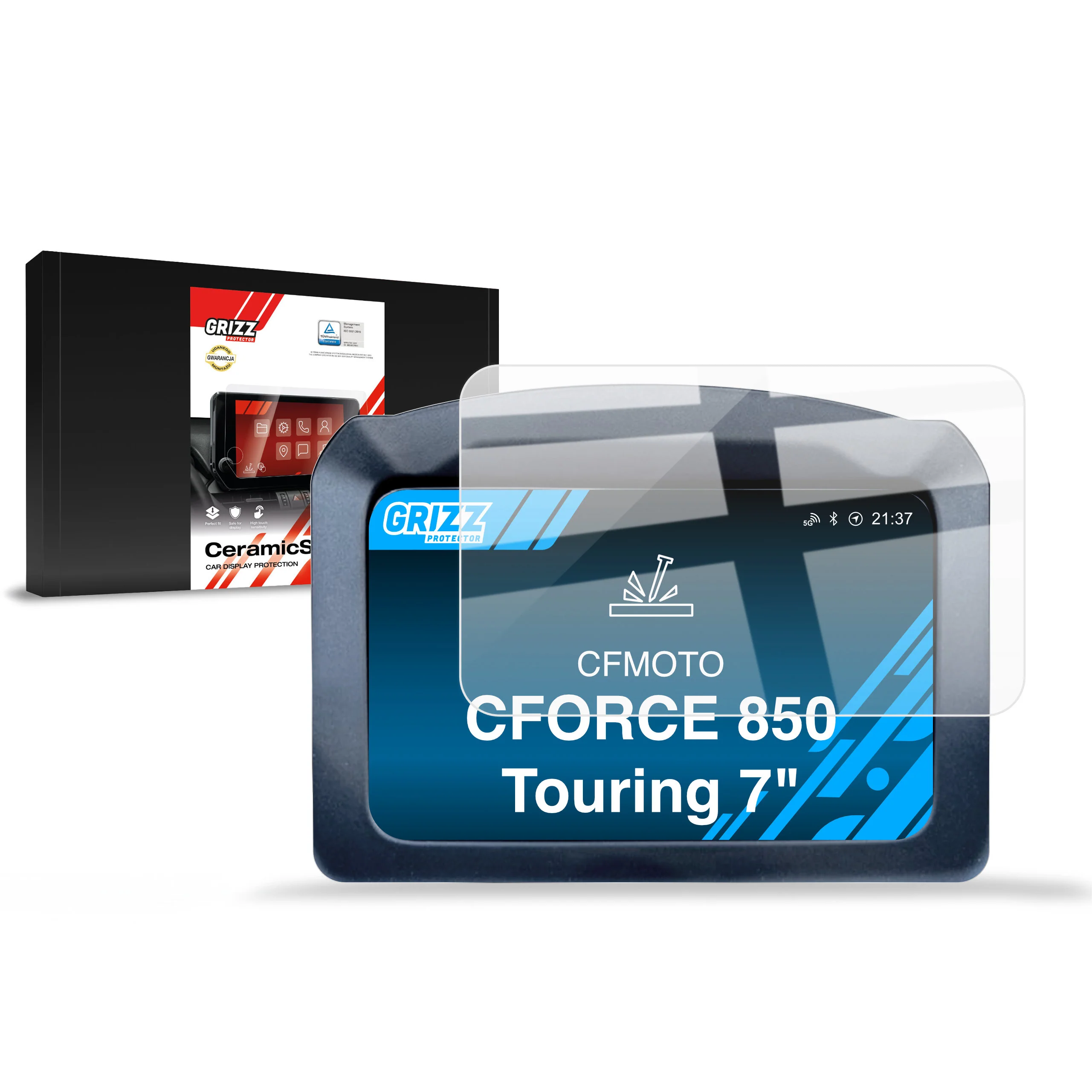 Displayschutzfolie für CFMOTO CFORCE 850 Touring GEN3 7" Navi Folie, Kratzfest, Klar - Image 9
