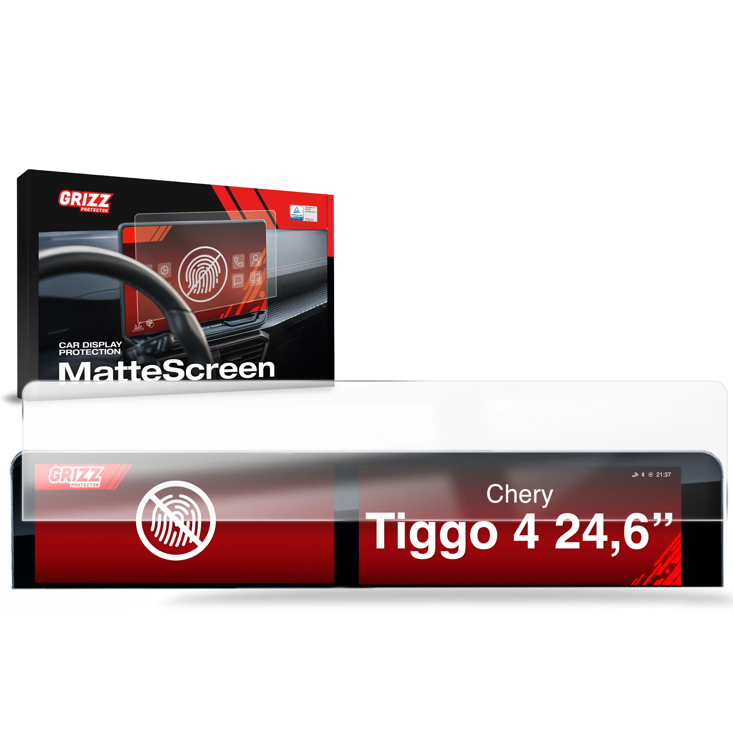 Displayschutzfolie für Chery Tiggo 4 24,6" (2025-2026) Anti-Fingerprint, Matt