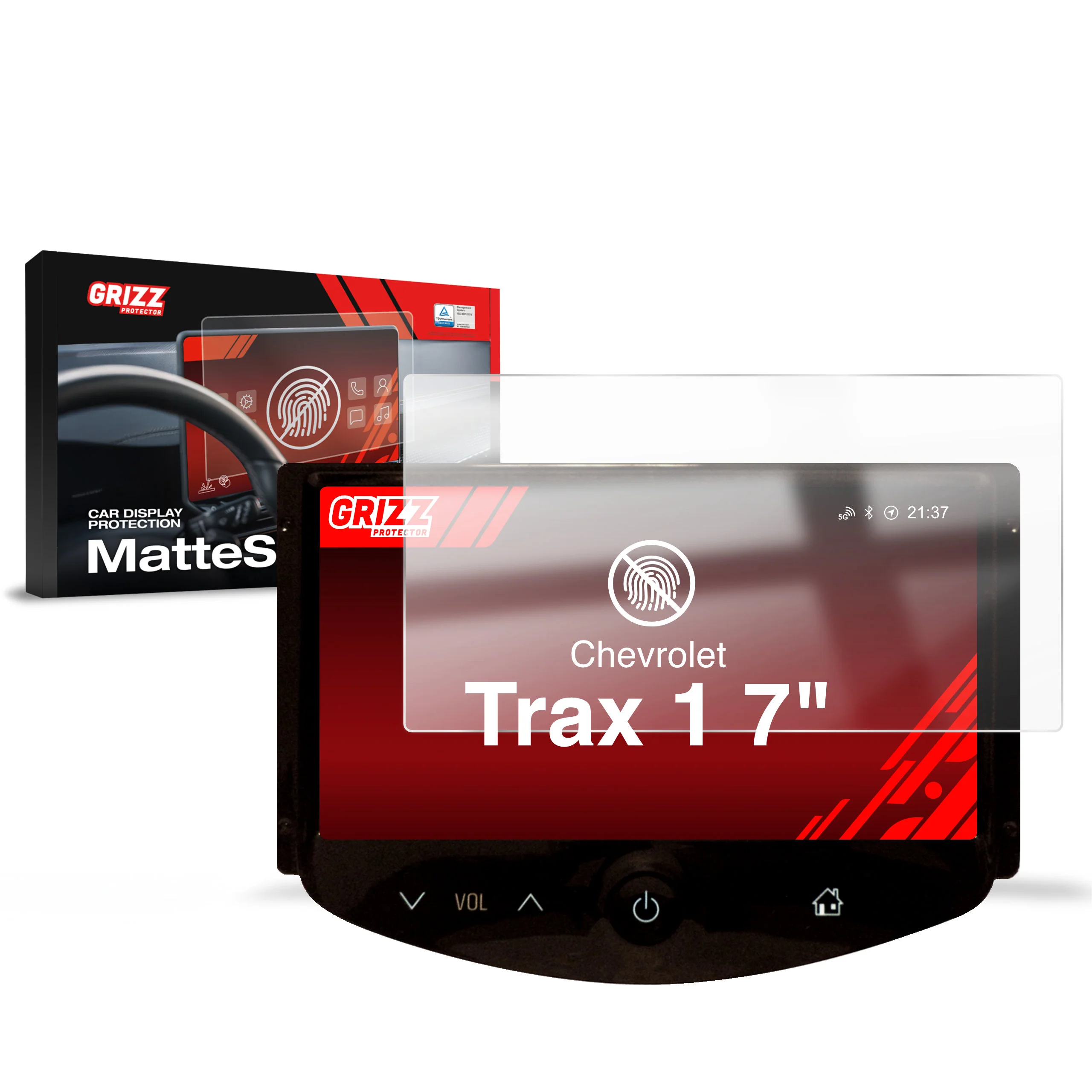 Displayschutzfolie für Chevrolet Trax 1 7" (2013-2015) Anti-Fingerprint, Matt
