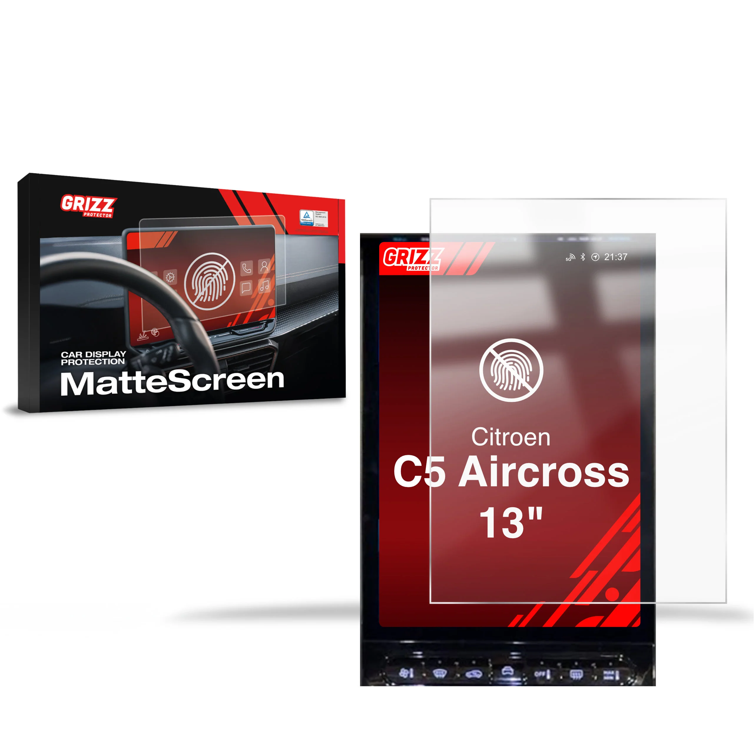 Displayschutzfolie für Citroen C5 Aircross 13" (2026) Anti-Fingerprint, Matt
