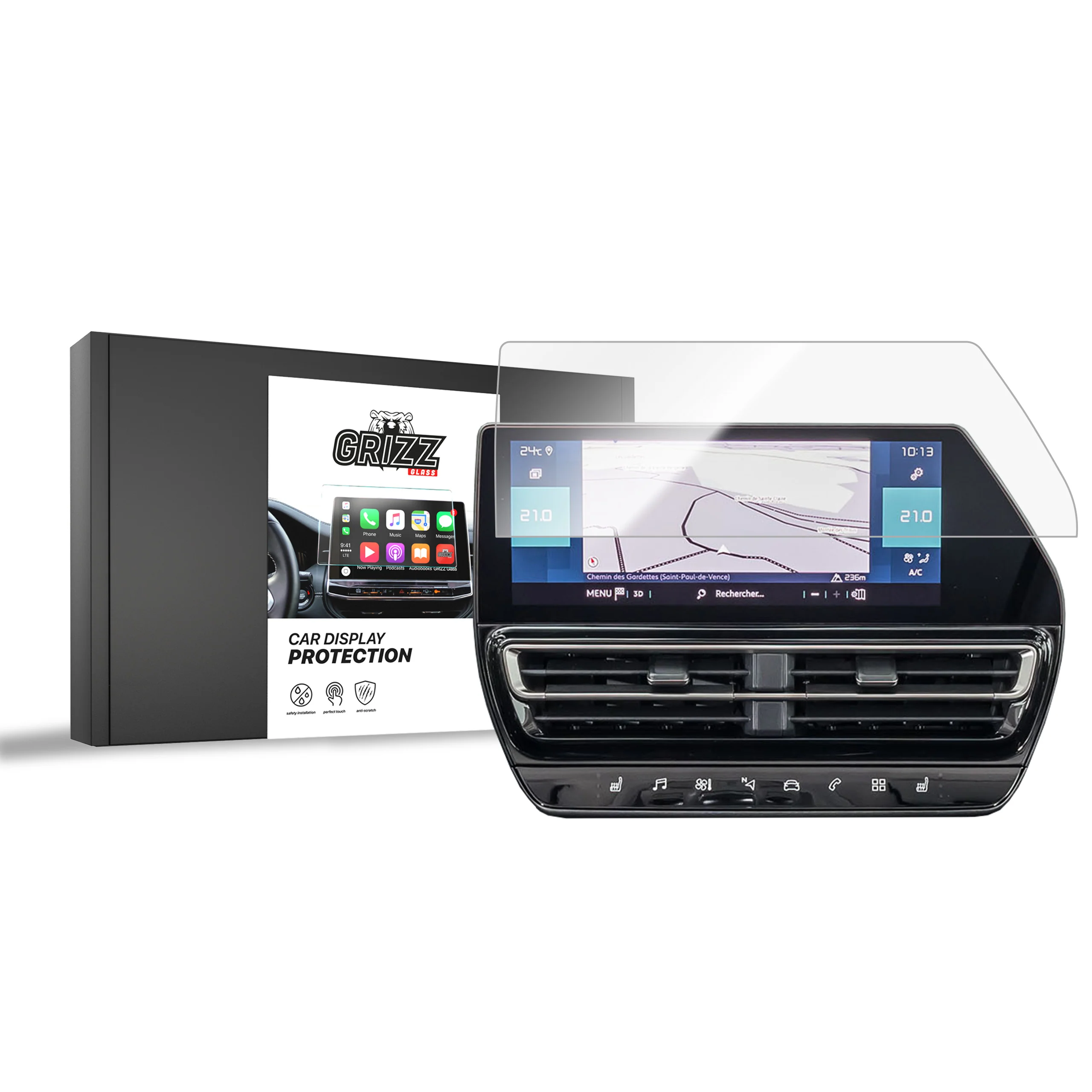 Displayschutzfolie für Citroen C5 Aircross (2022-2026) Navi Folie, Kratzfest, Klar