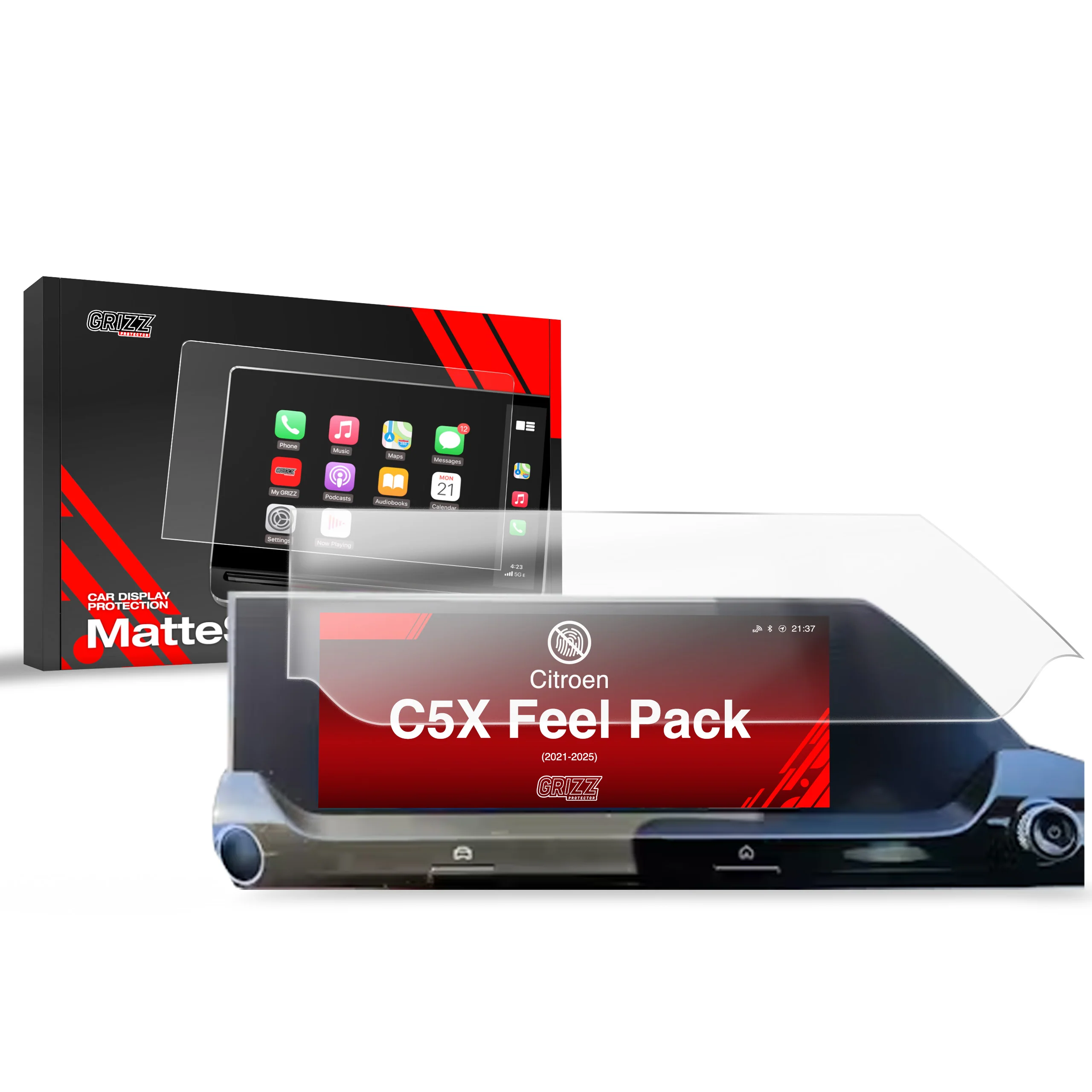 Displayschutzfolie für Citroen C5X 10" Feel Pack (2021-2026) Anti-Fingerprint, Matt