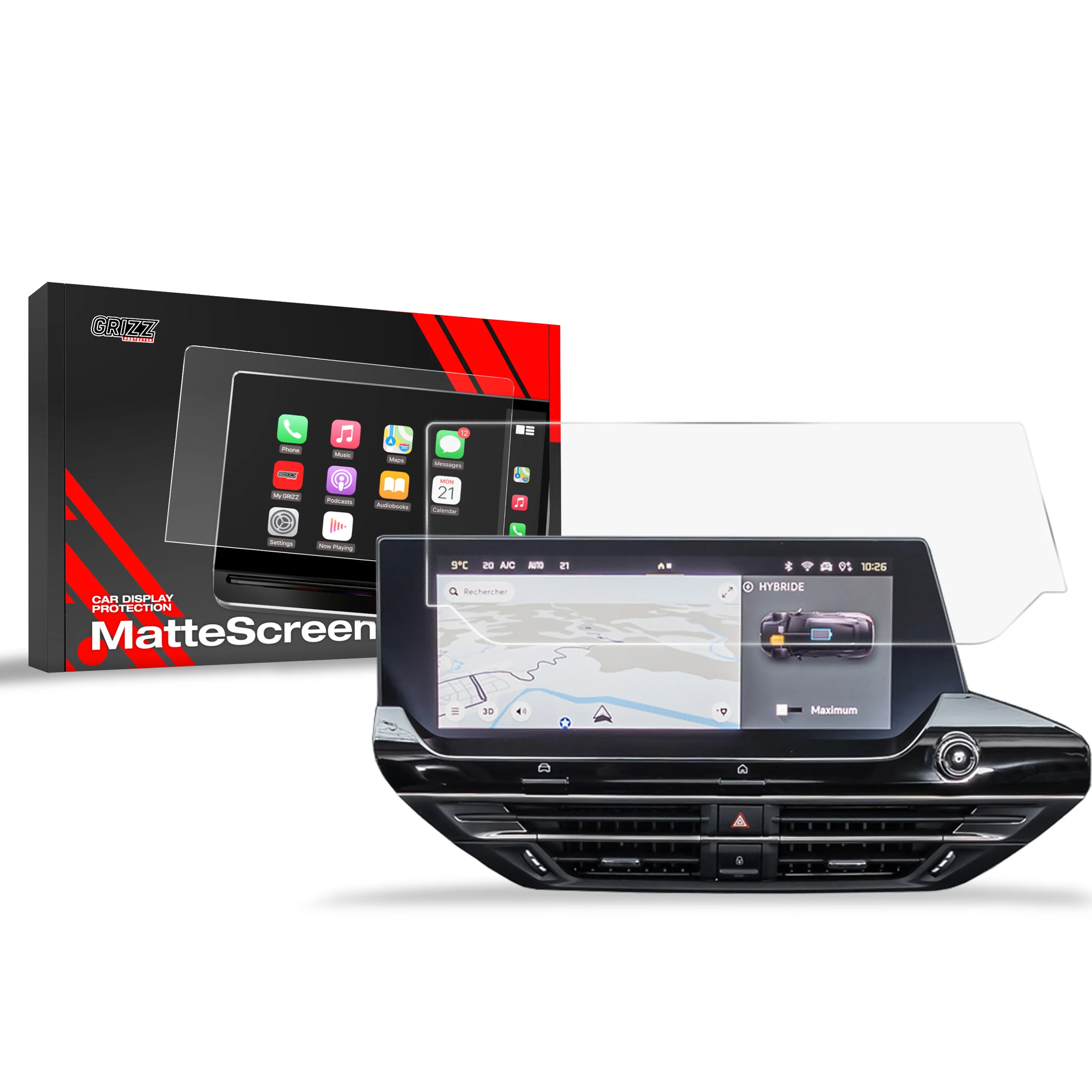 Displayschutzfolie für Citroen C5X (2021-2026) Anti-Fingerprint, Matt