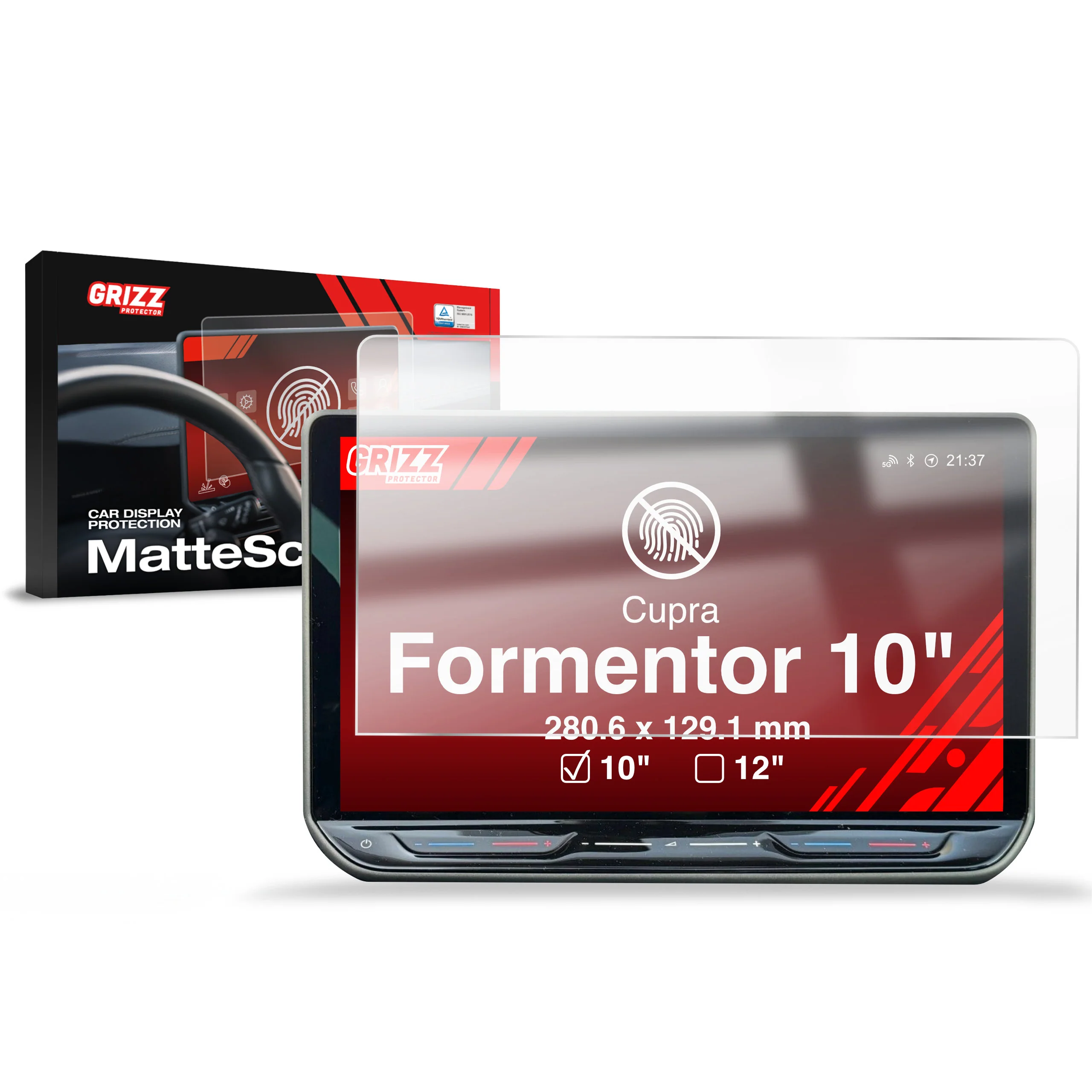 Displayschutzfolie für Cupra Formentor 10" (2020-2024) Anti-Fingerprint, Matt - Image 8