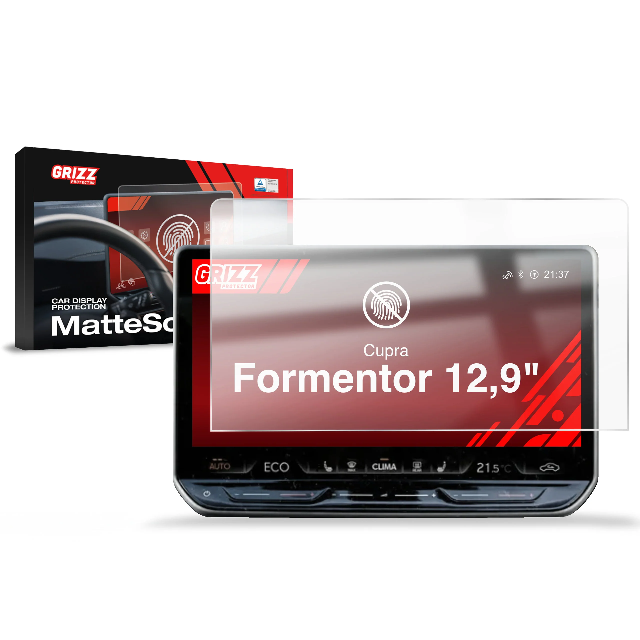 Displayschutzfolie für Cupra Formentor 12,9" (2024-2026) Anti-Fingerprint, Matt