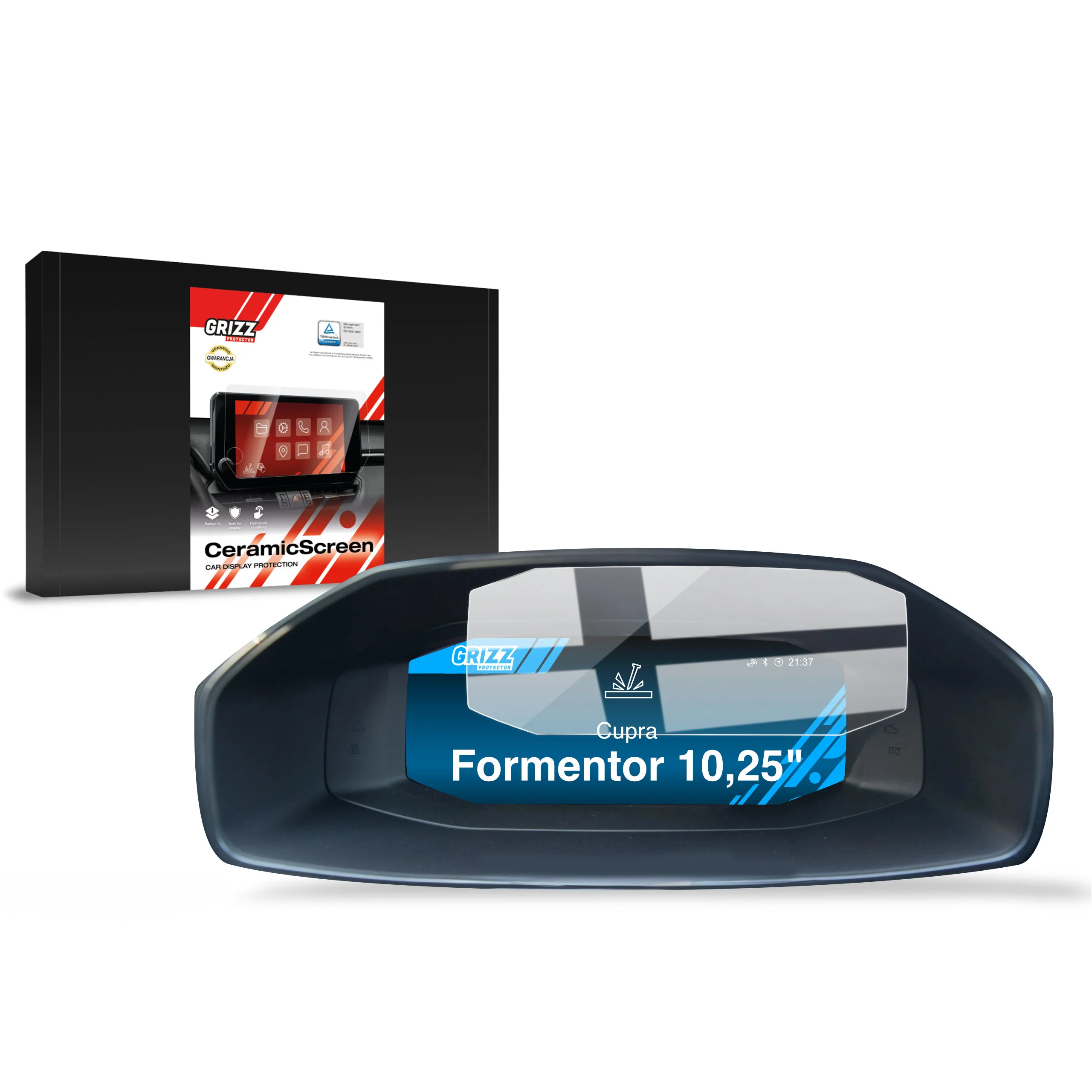 Displayschutzfolie für Cupra Formentor Virtual Cockpit 10,25" (2020-2024) Navi Folie, Kratzfest, Klar - Image 9