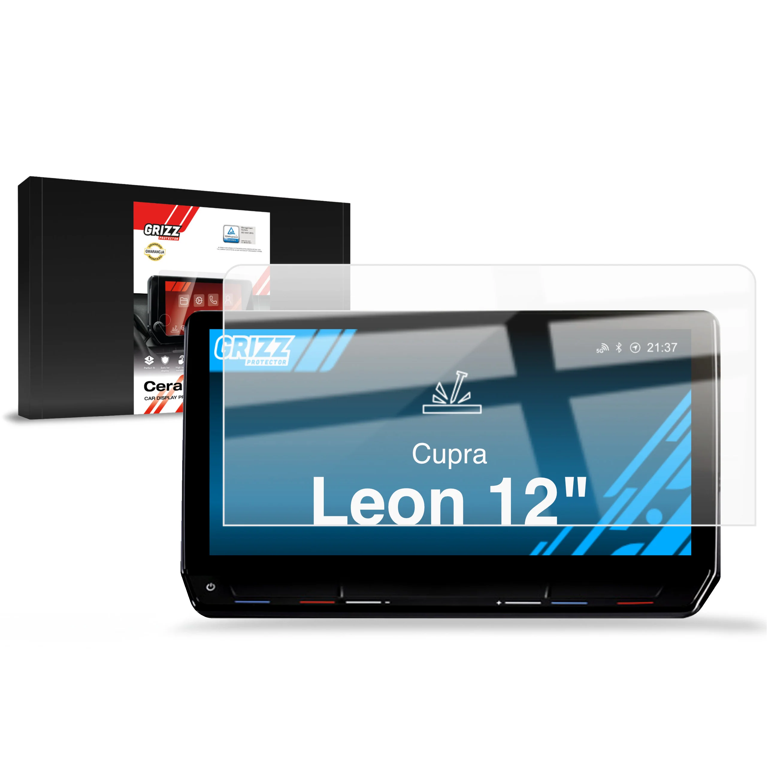 Displayschutzfolie für Cupra Leon 12" (2020-2024) Navi Folie, Kratzfest, Klar