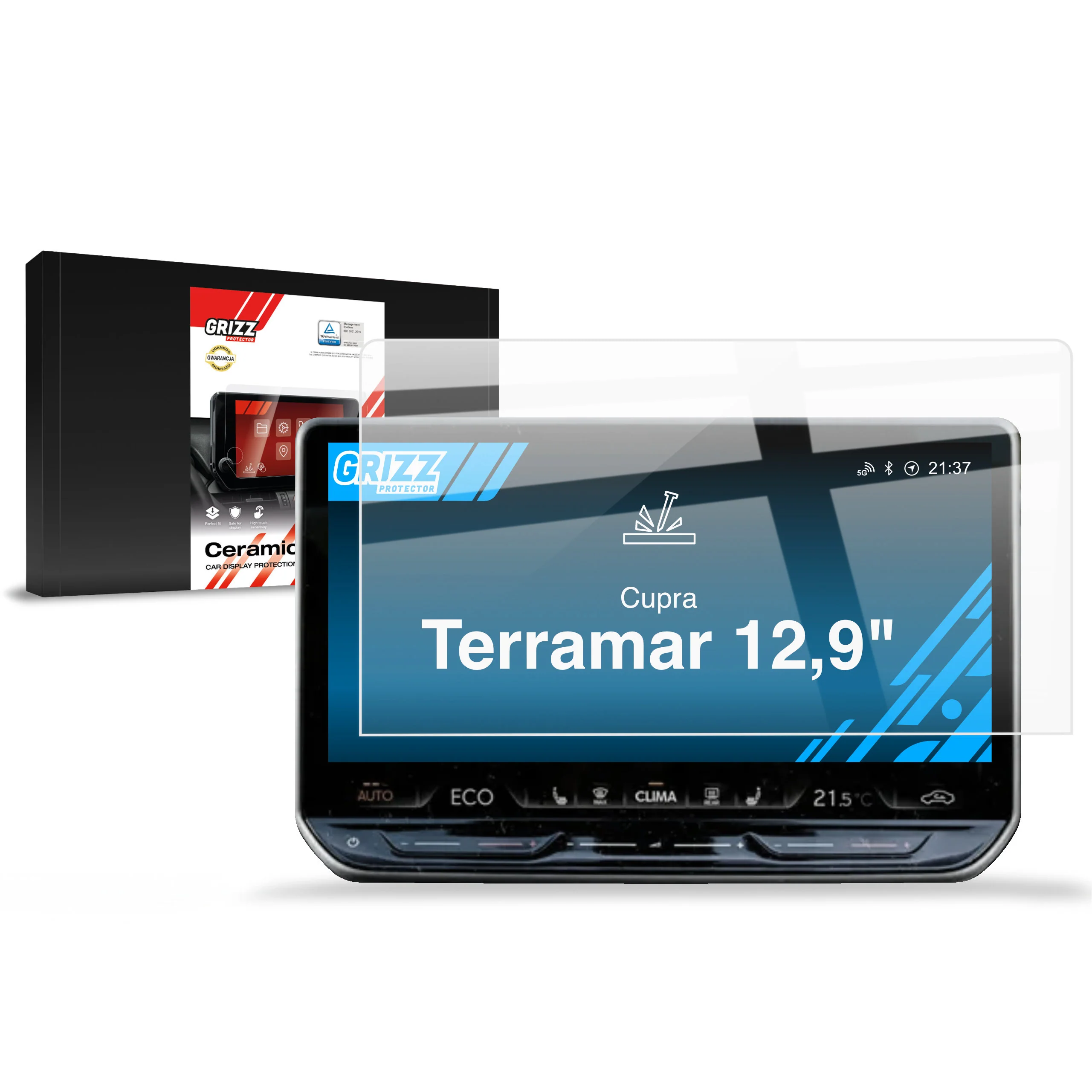 Displayschutzfolie für Cupra Terramar 12,9“ (2024-2026) Navi Folie, Kratzfest, Klar