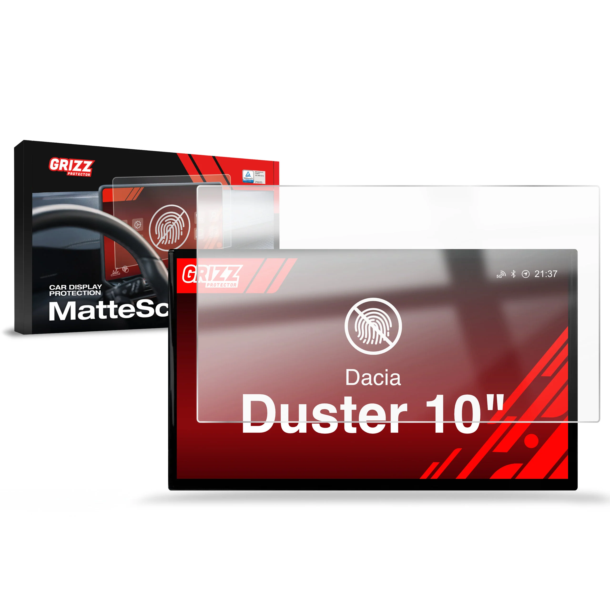 Displayschutzfolie für Dacia Duster 10" (2024-2026) Anti-Fingerprint, Matt