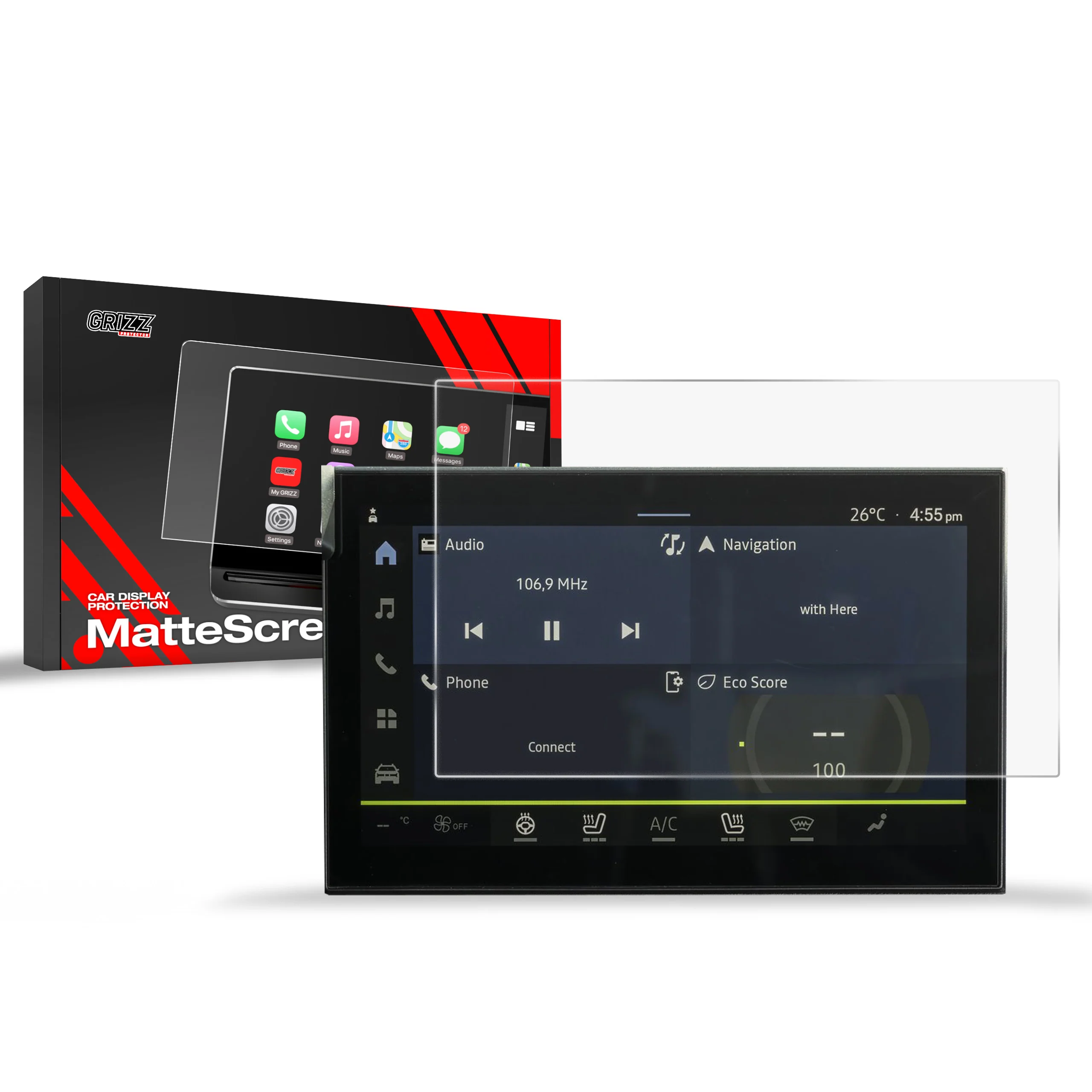 Displayschutzfolie für Dacia Spring 10" (2024-2026) Anti-Fingerprint, Matt