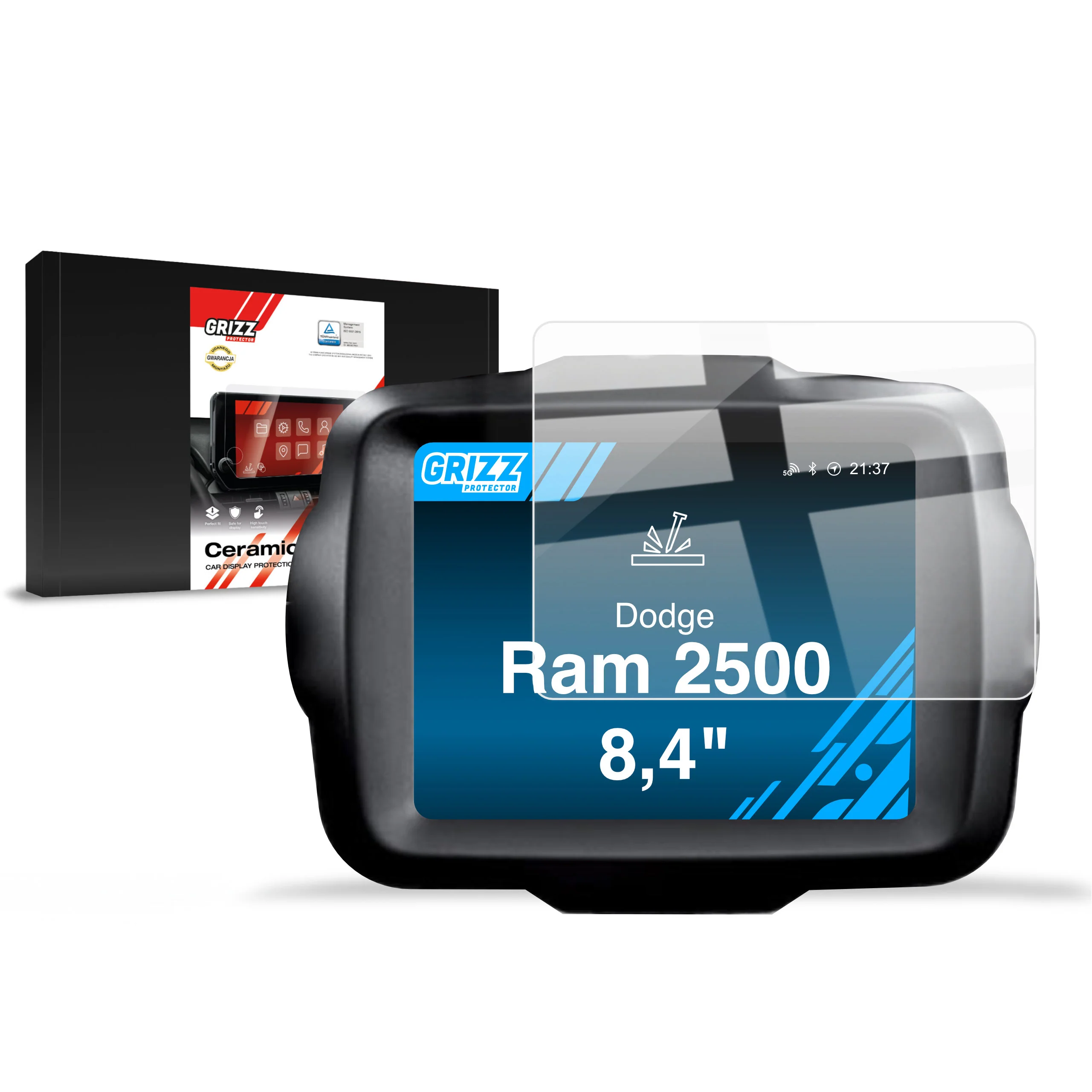 Displayschutzfolie für Dodge Ram 2500 8,4" (2013-2023) Navi Folie, Kratzfest, Klar