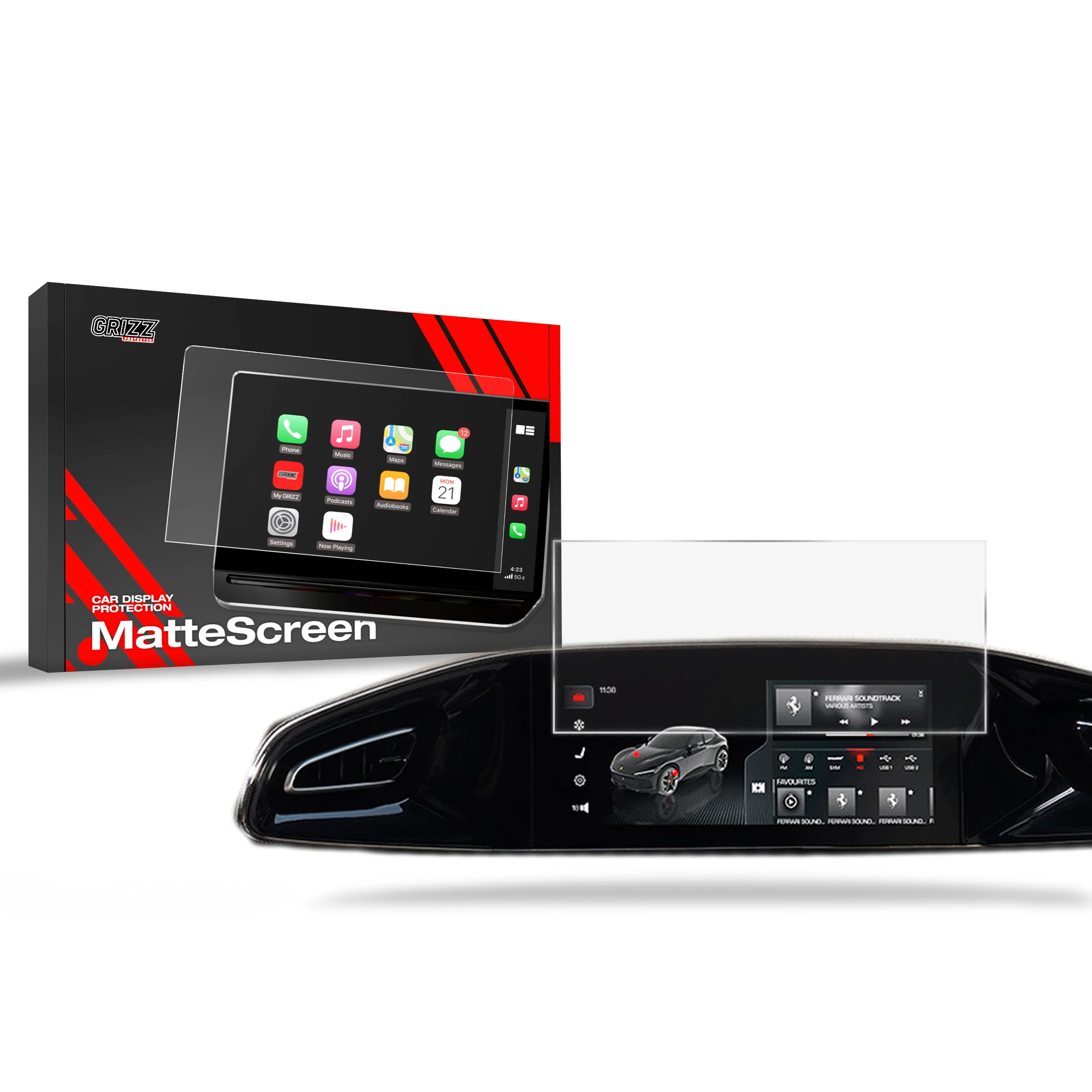 Displayschutzfolie für Ferrari Purosangue (2023-2026) Anti-Fingerprint, Matt
