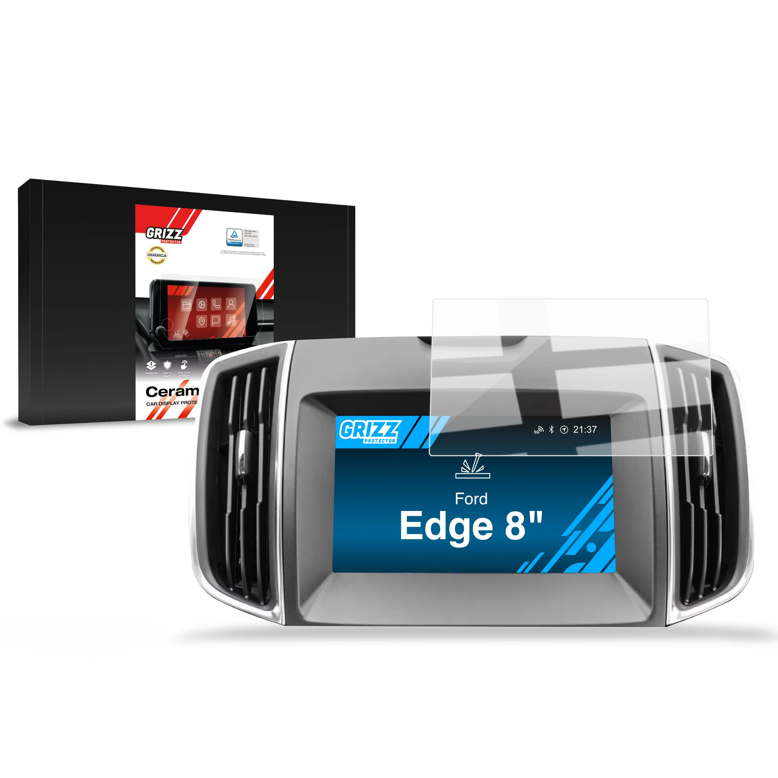 Displayschutzfolie für Ford Edge 8" (2014-2021) Navi Folie, Kratzfest, Klar - Image 17