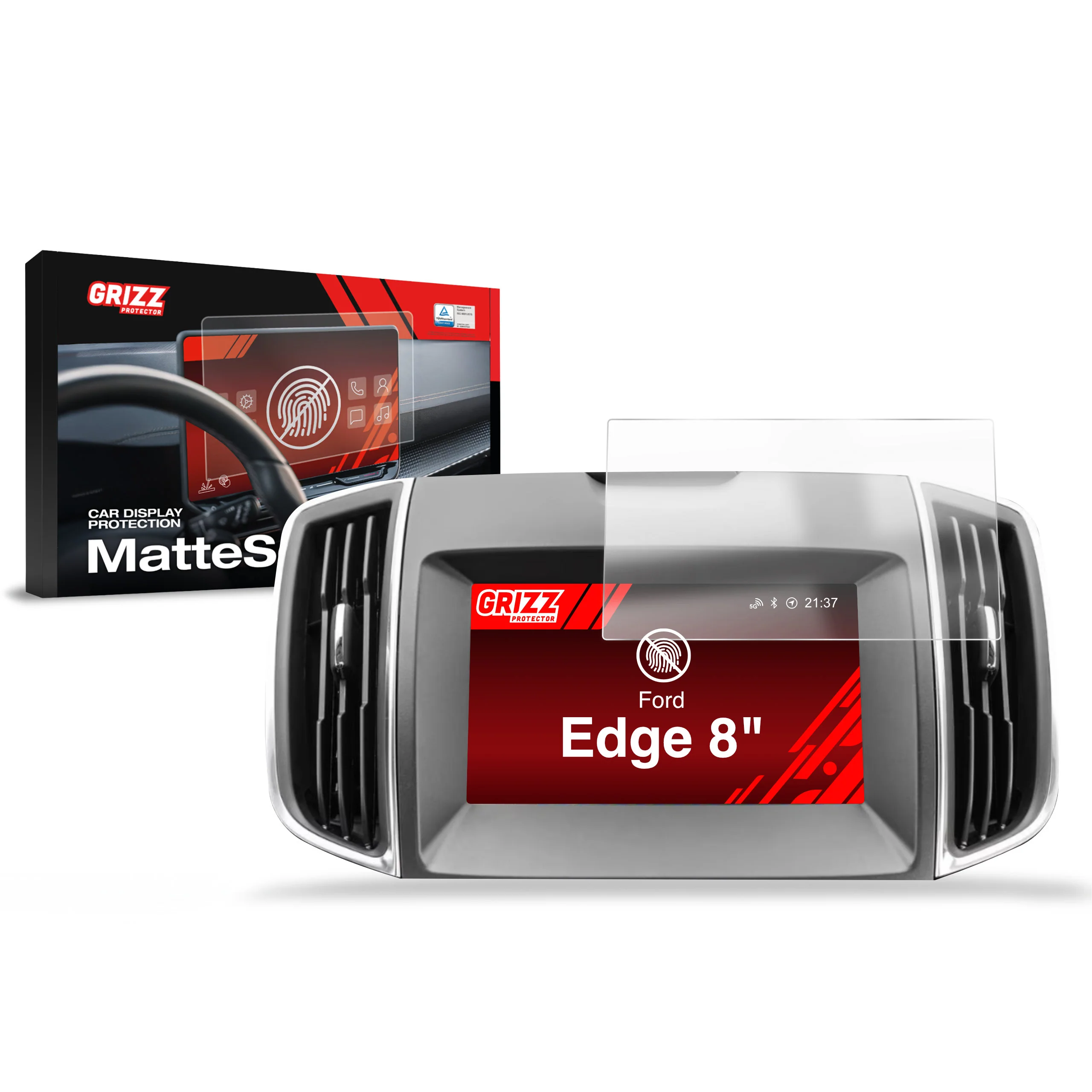 Displayschutzfolie für Ford Edge 8" (2014-2021) Anti-Fingerprint, Matt