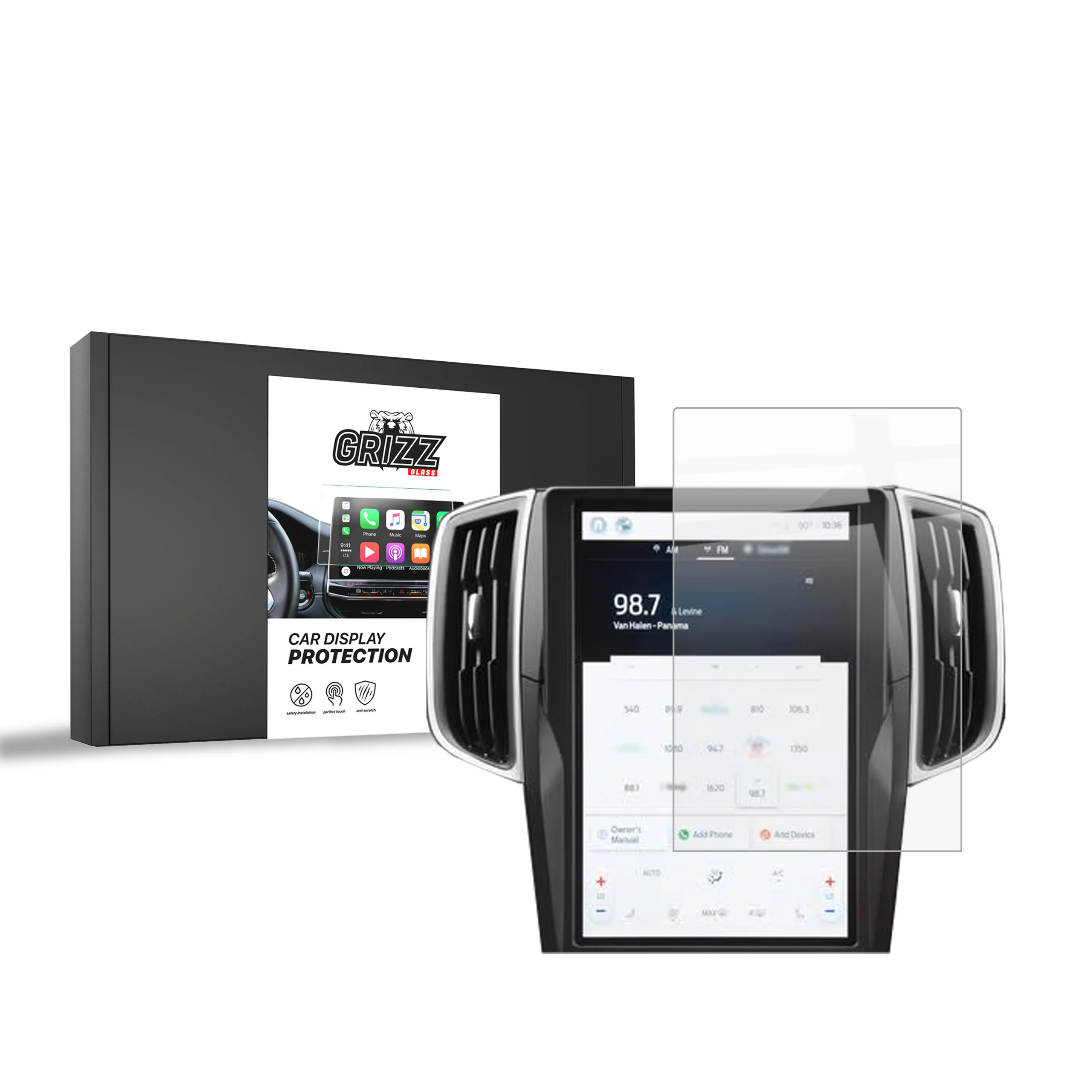 Displayschutzfolie für Ford Edge 12" Sync4 (2021-2025) Navi Folie, Kratzfest, Klar
