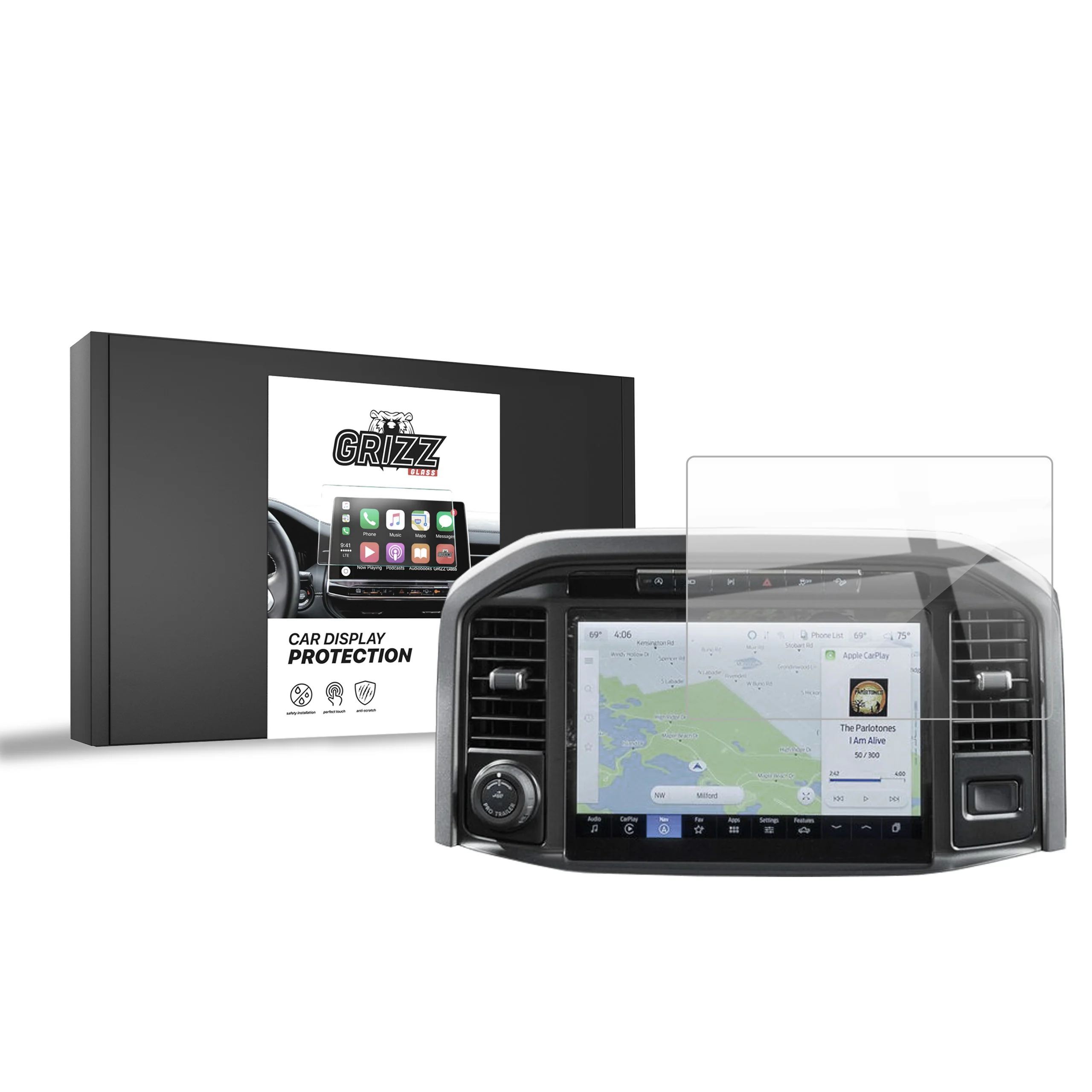 Displayschutzfolie für Ford F150 Raptor 12" (2021-2026) Navi Folie, Kratzfest, Klar