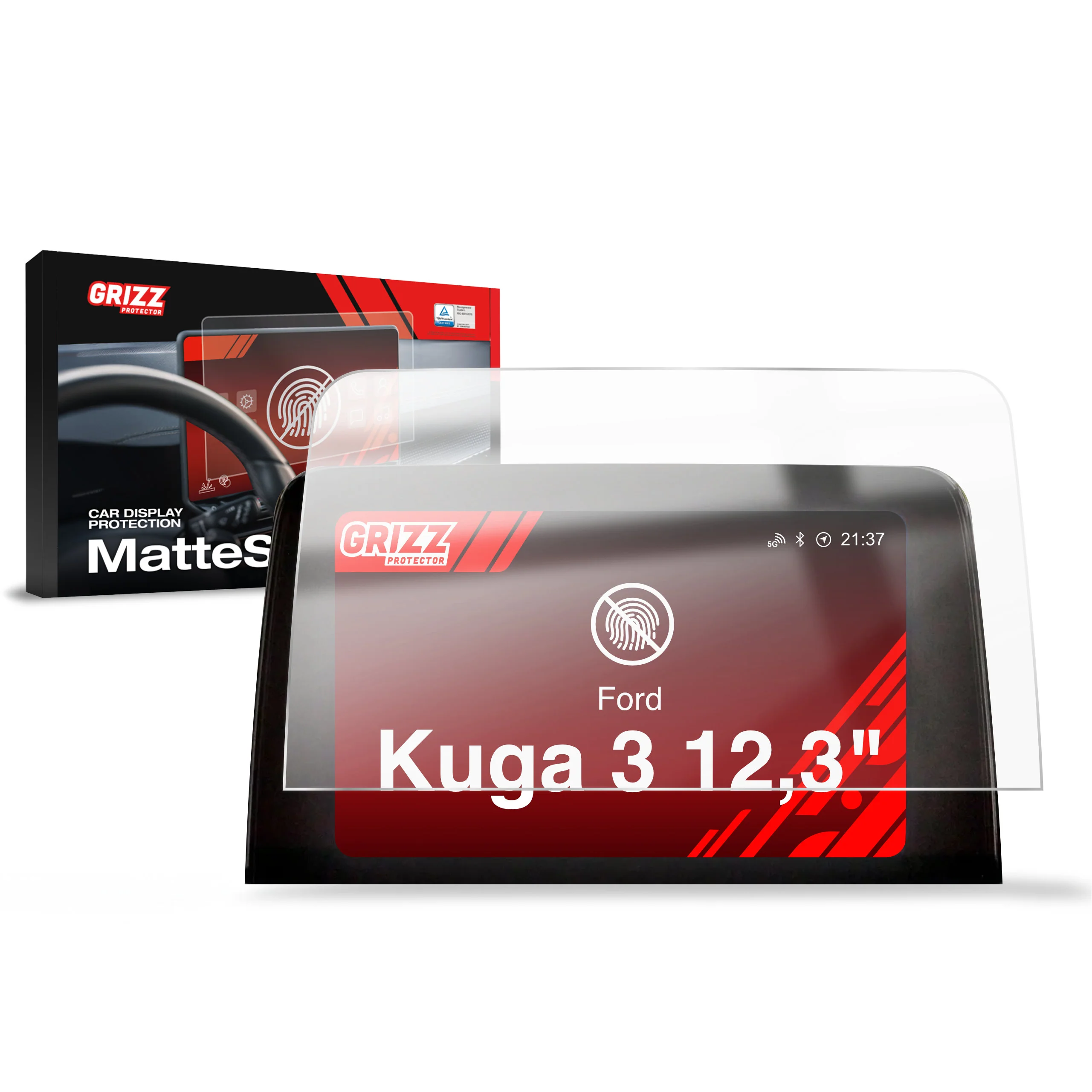 Displayschutzfolie für Ford Kuga 3 (2019-2024) Anti-Fingerprint, Matt