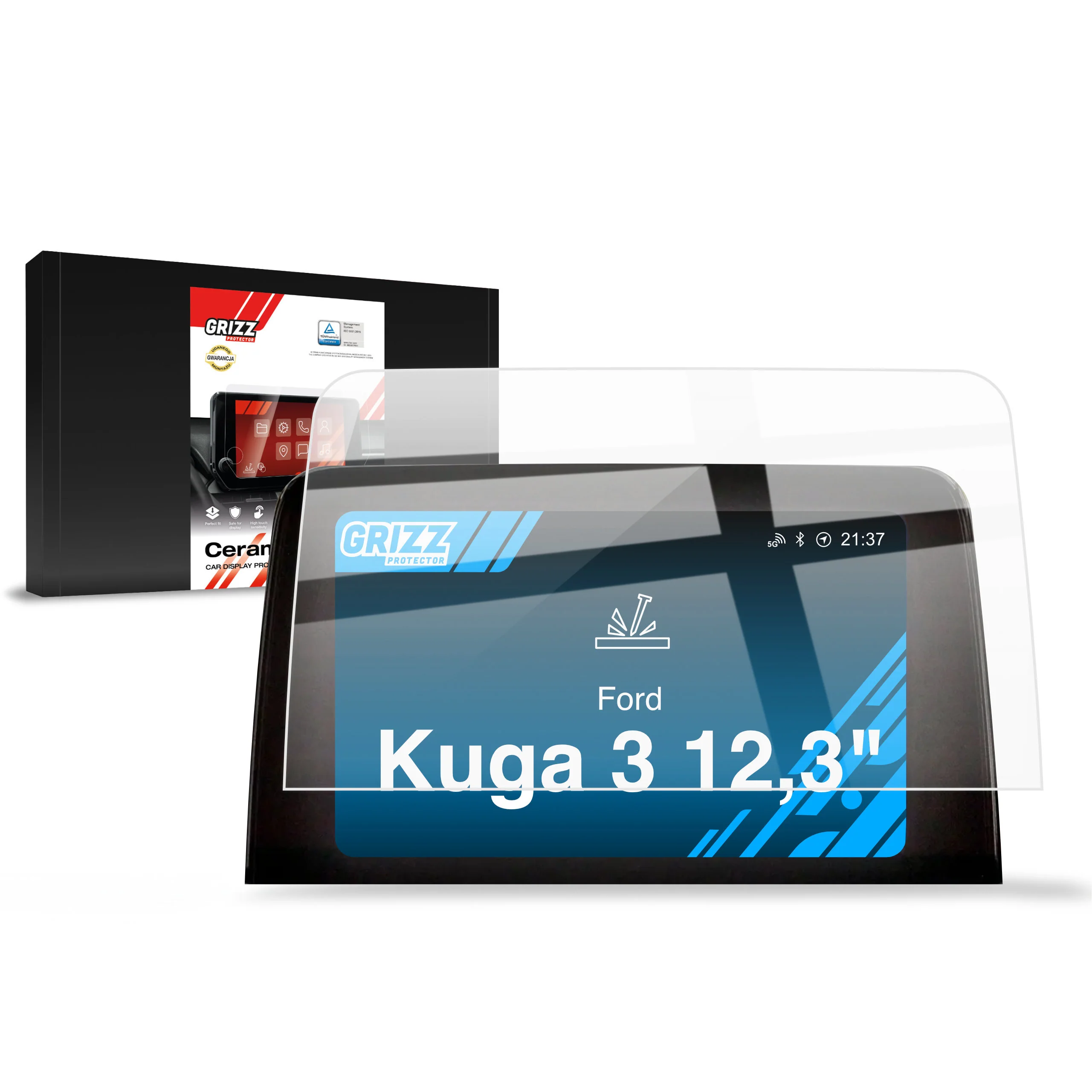 Displayschutzfolie für Ford Kuga 3 (2019-2024) Navi Folie, Kratzfest, Klar - Image 9