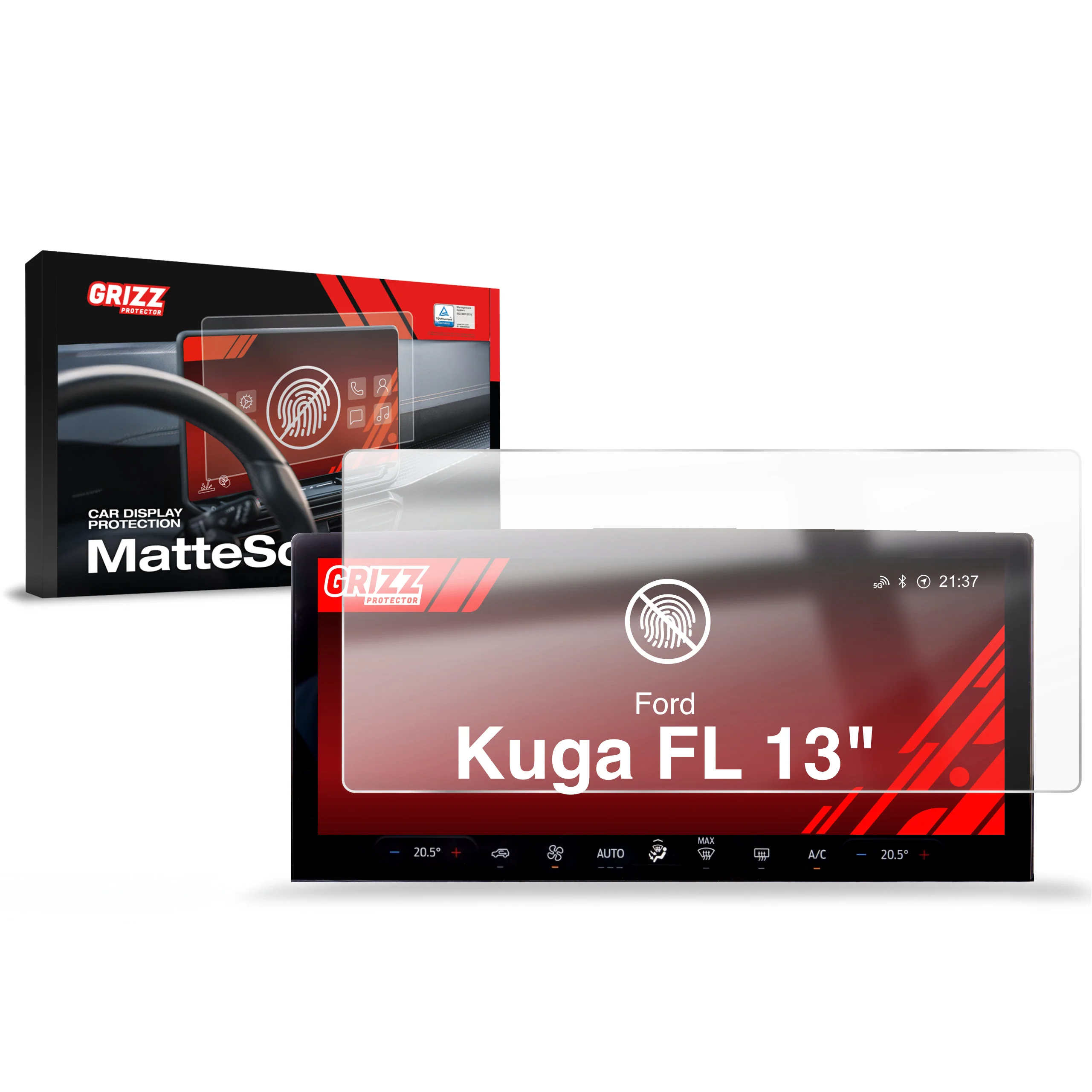 Displayschutzfolie für Ford Kuga FL 13" (2024-2026) Anti-Fingerprint, Matt