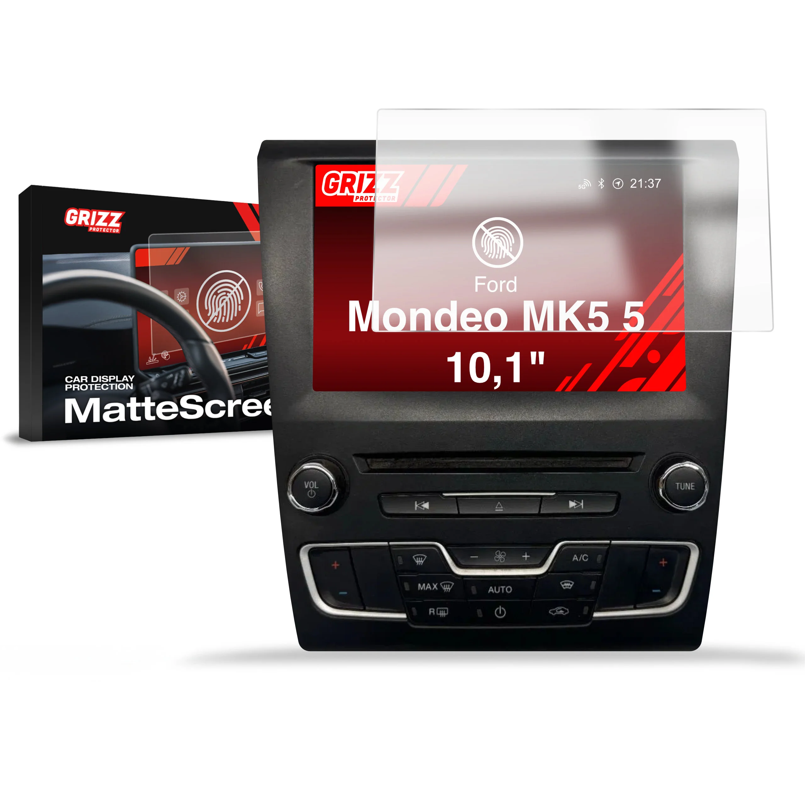 Displayschutzfolie für Ford Mondeo MK5 5 10,1" (2014-2022) Anti-Fingerprint, Matt