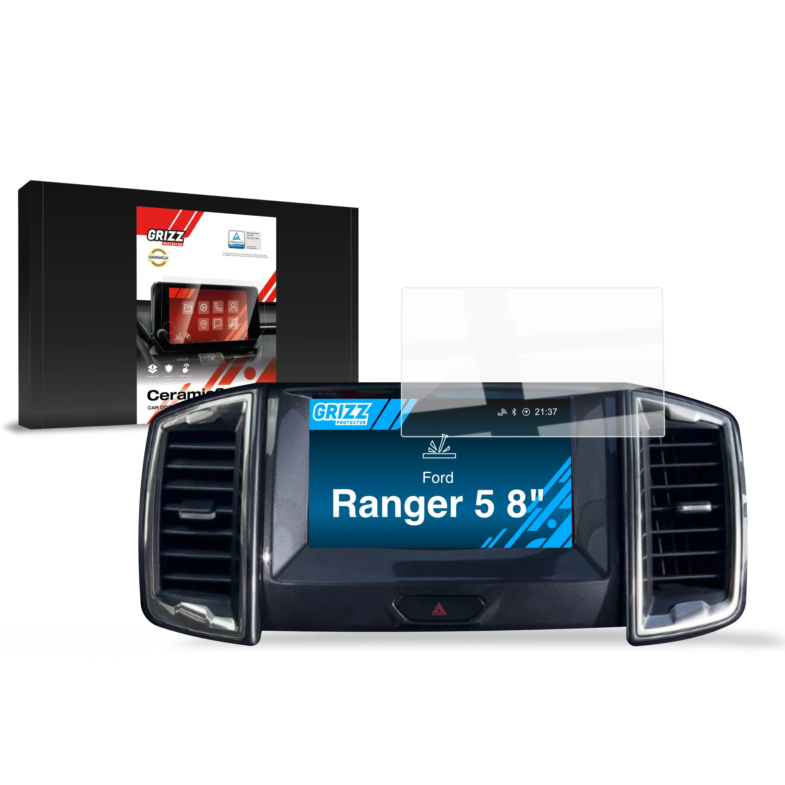 Displayschutzfolie für Ford Ranger 5 (2015-2023) Navi Folie, Kratzfest, Klar - Image 9