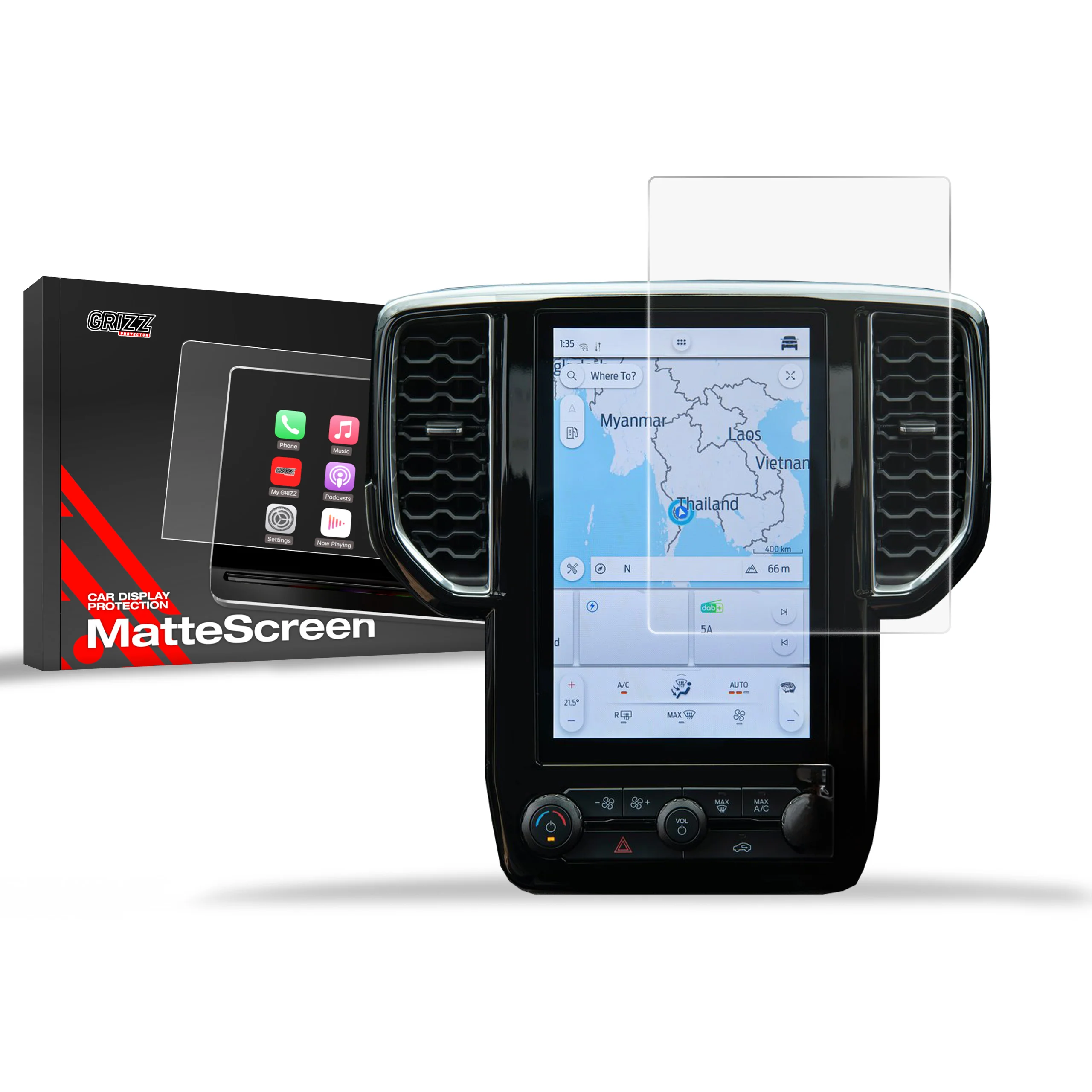 Displayschutzfolie für Ford Ranger 6 10,1" (2022-2026) Anti-Fingerprint, Matt