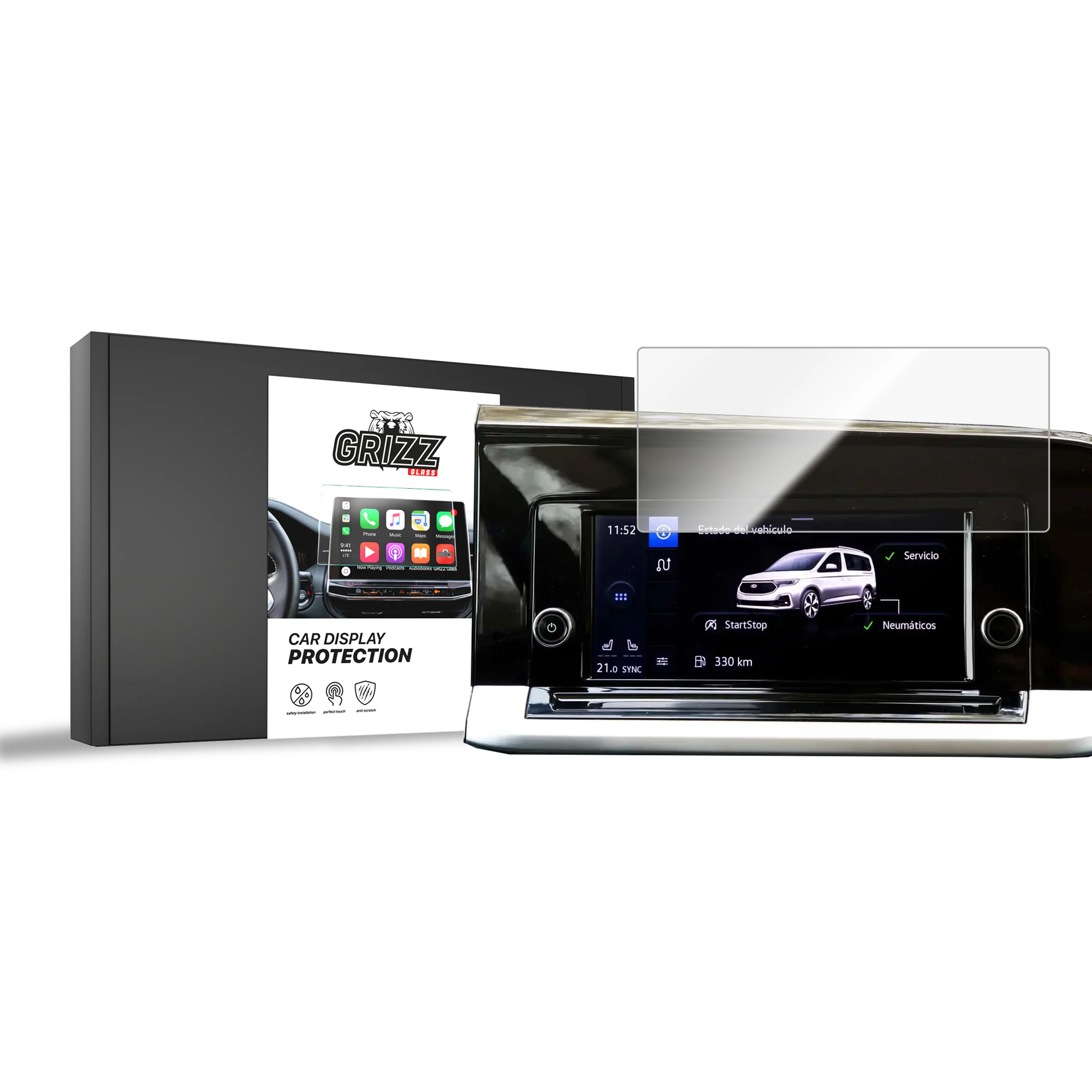 Displayschutzfolie für Ford Tourneo Connect 4 8,5" (2022-2026) Navi Folie, Kratzfest, Klar