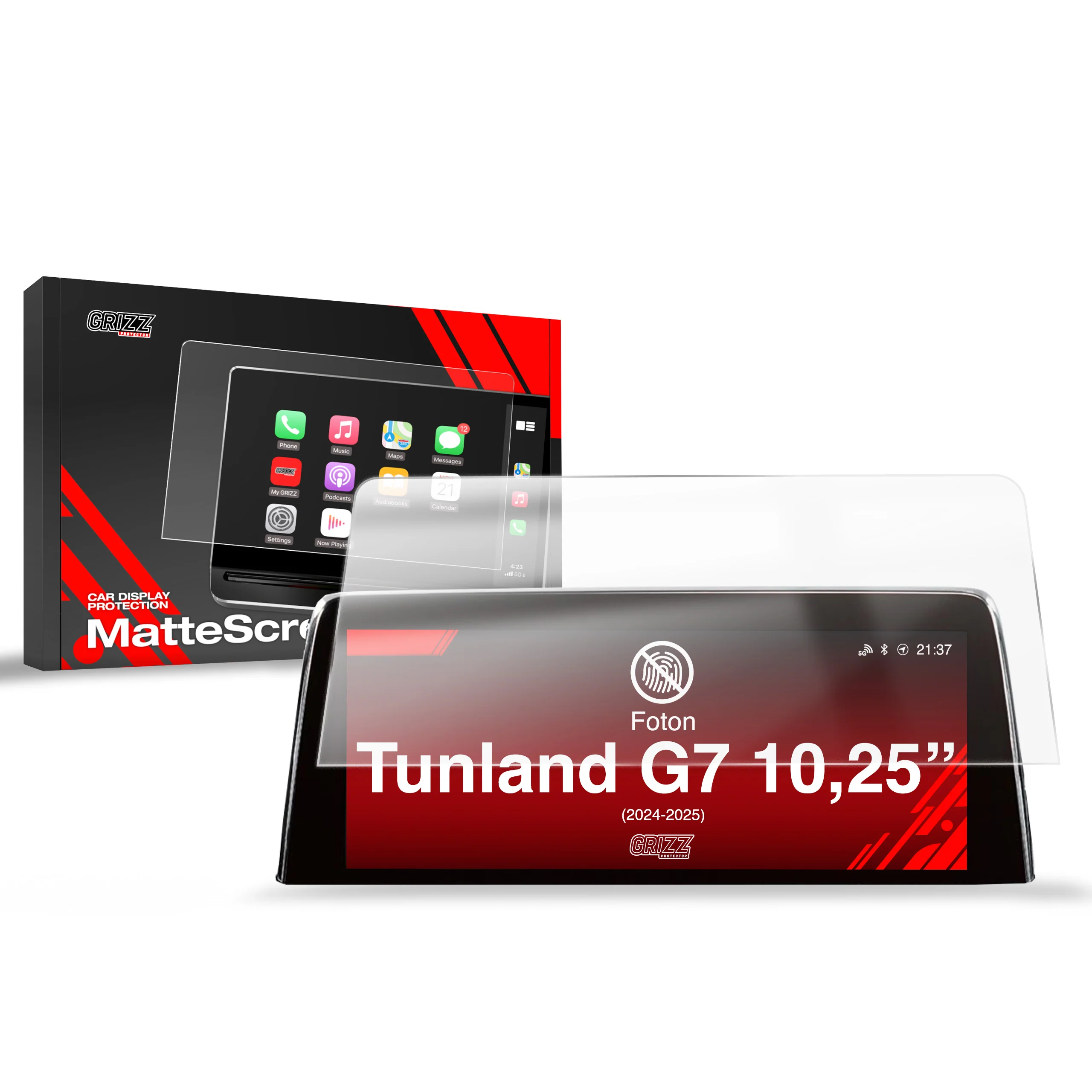Displayschutzfolie für Foton Tunland G7 10,25" (2024-2026) Anti-Fingerprint, Matt