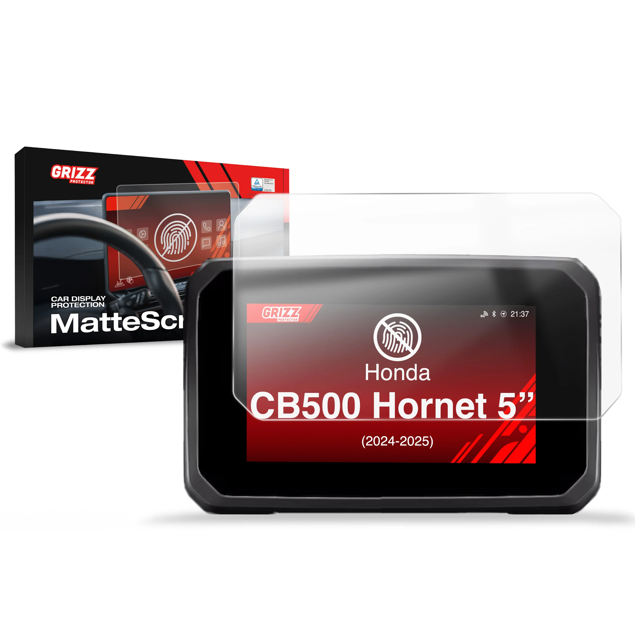 Displayschutzfolie für Honda CB500 Hornet 5" (2024-2026) Anti-Fingerprint, Matt