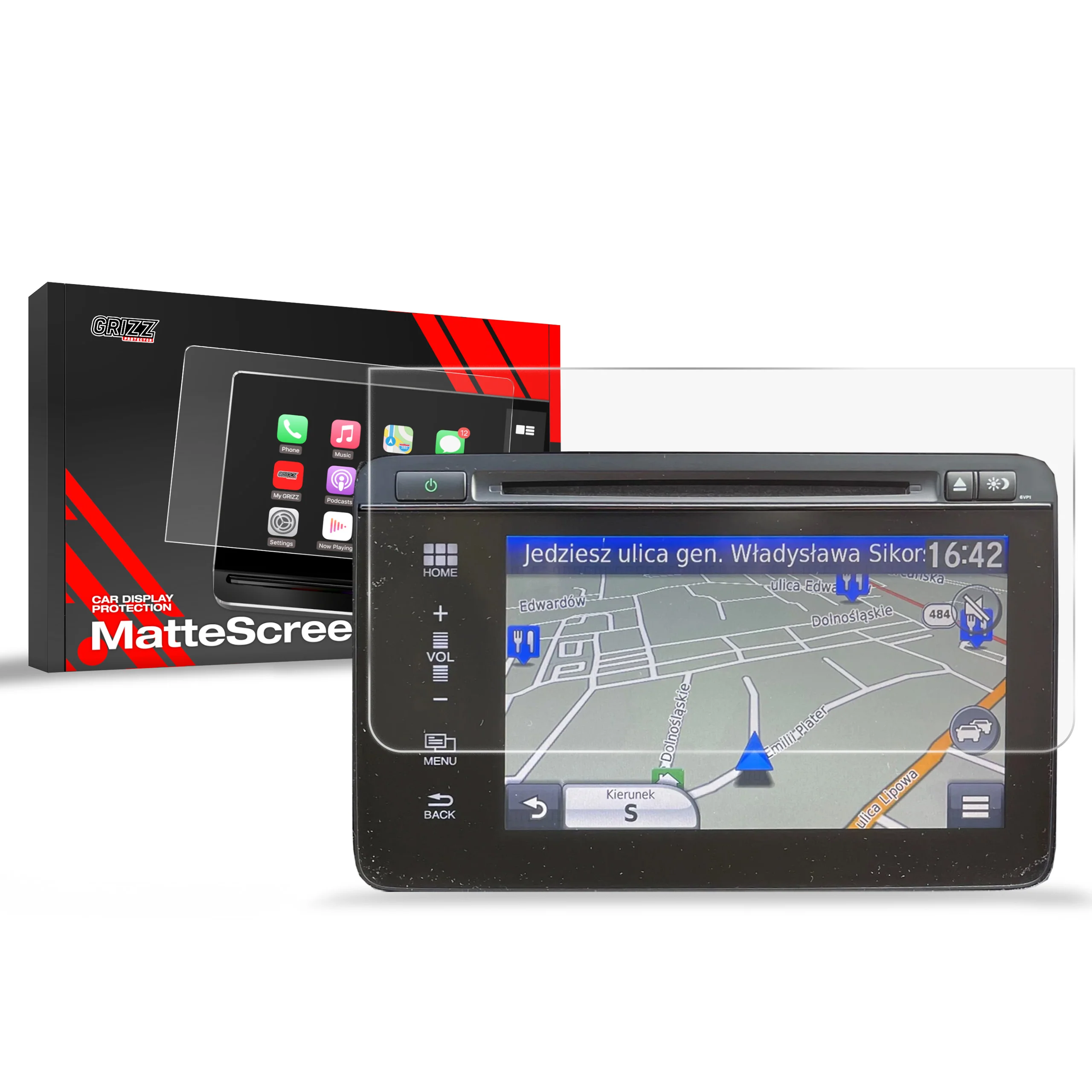 Displayschutzfolie für Honda HR-V 2 (2013-2021) Anti-Fingerprint, Matt