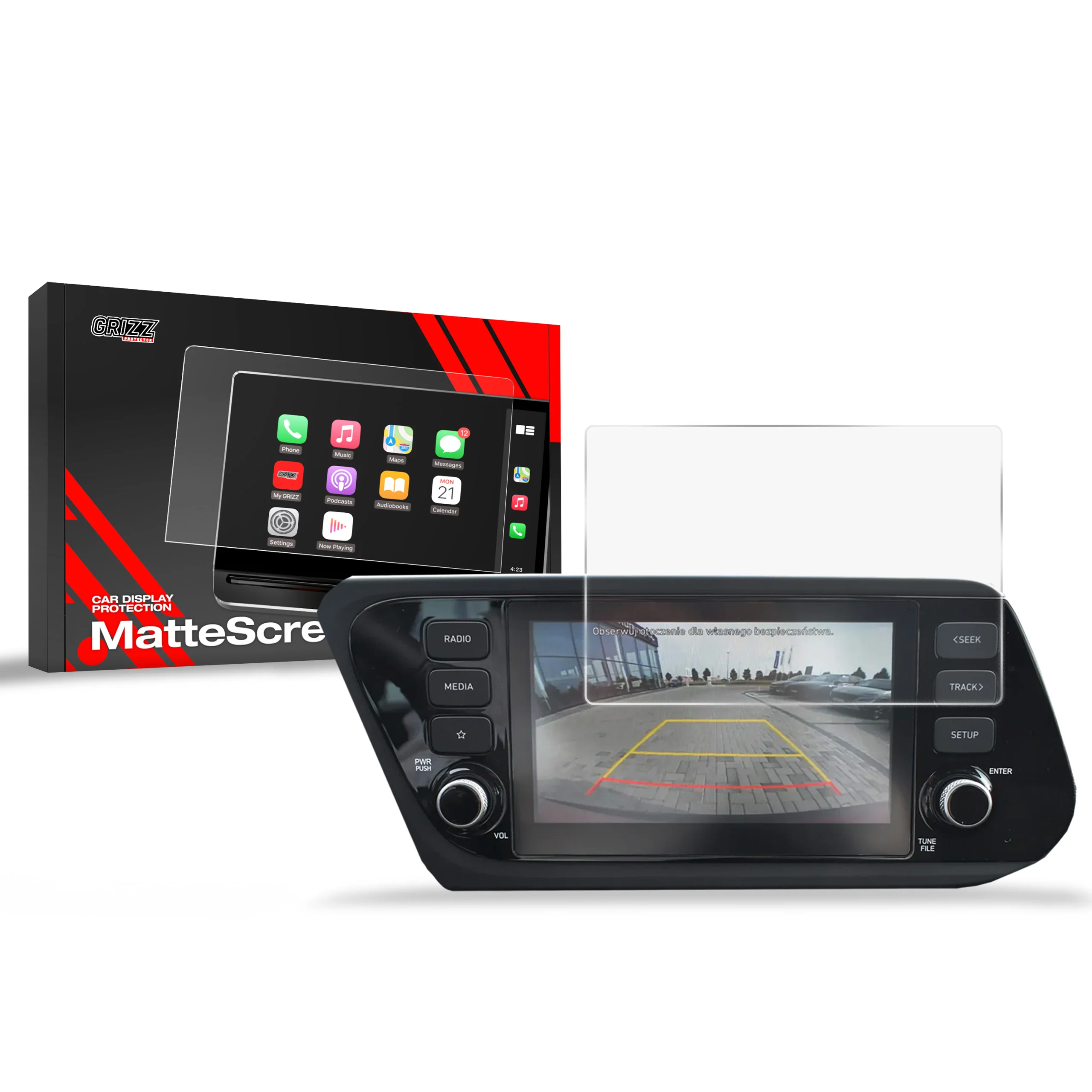 Displayschutzfolie für Hyundai i20 8" (2020-2024) Anti-Fingerprint, Matt