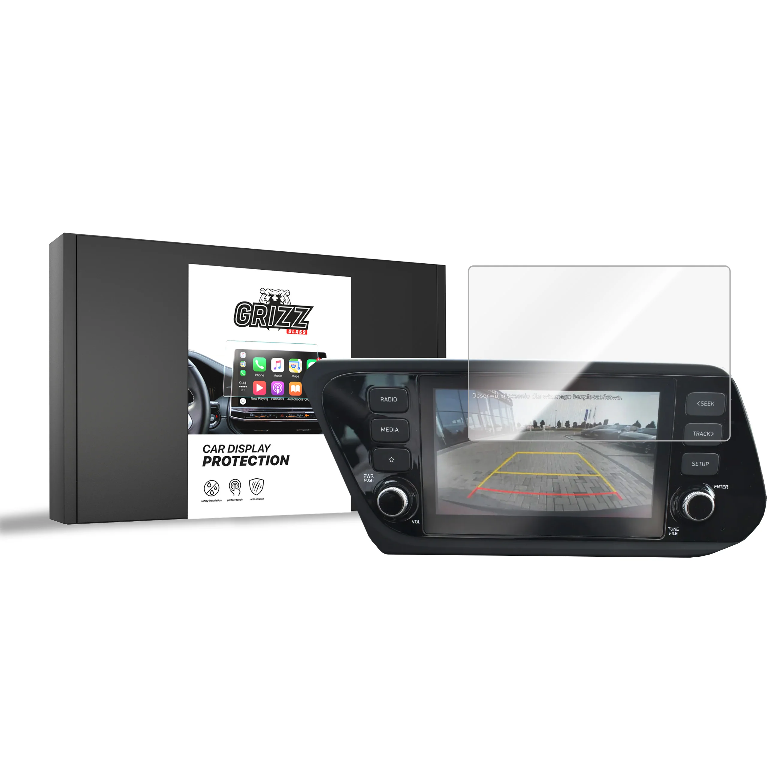 Displayschutzfolie für Hyundai i20 8" (2020-2024) Navi Folie, Kratzfest, Klar