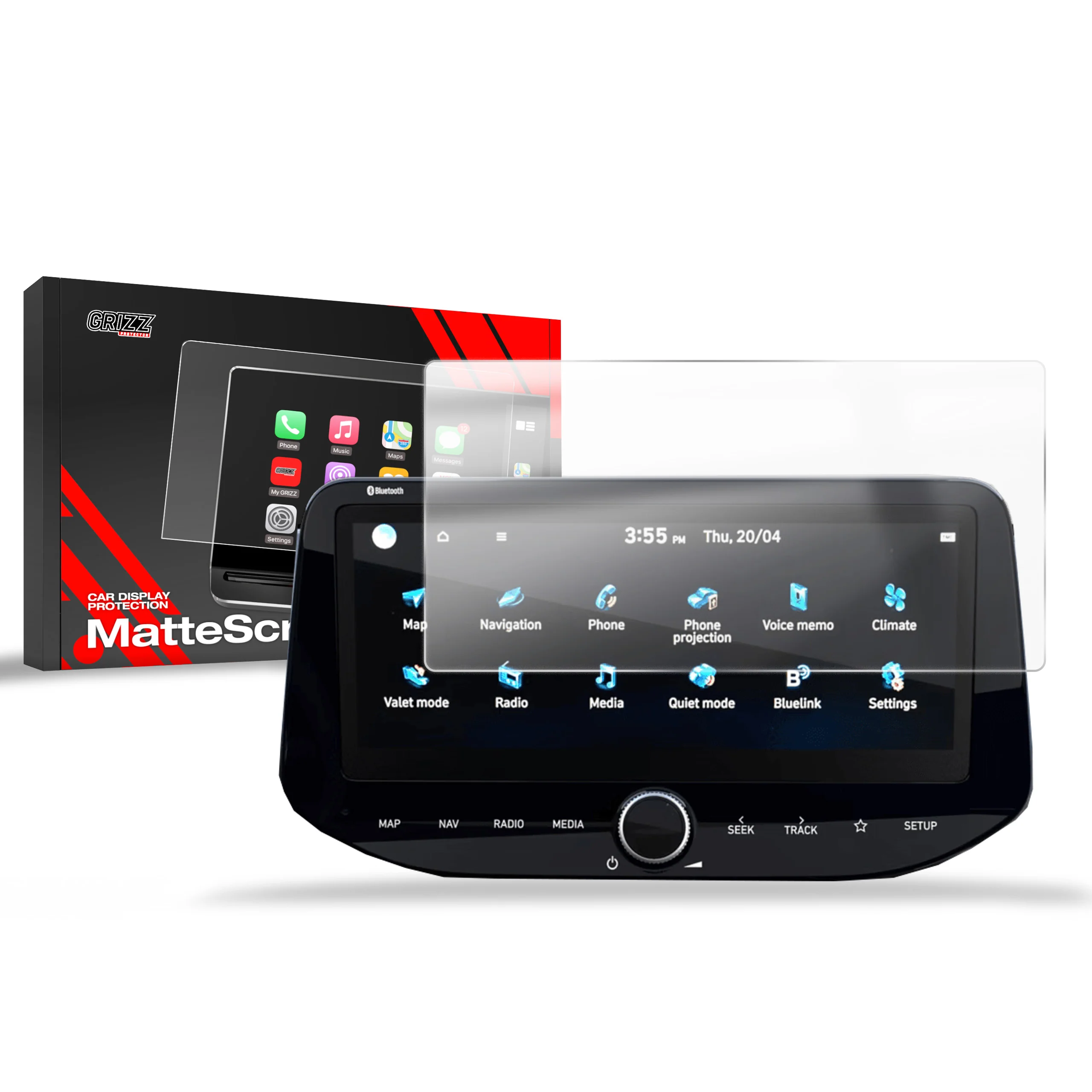 Displayschutzfolie für Hyundai i20 10,25" (2024-2026) Anti-Fingerprint, Matt