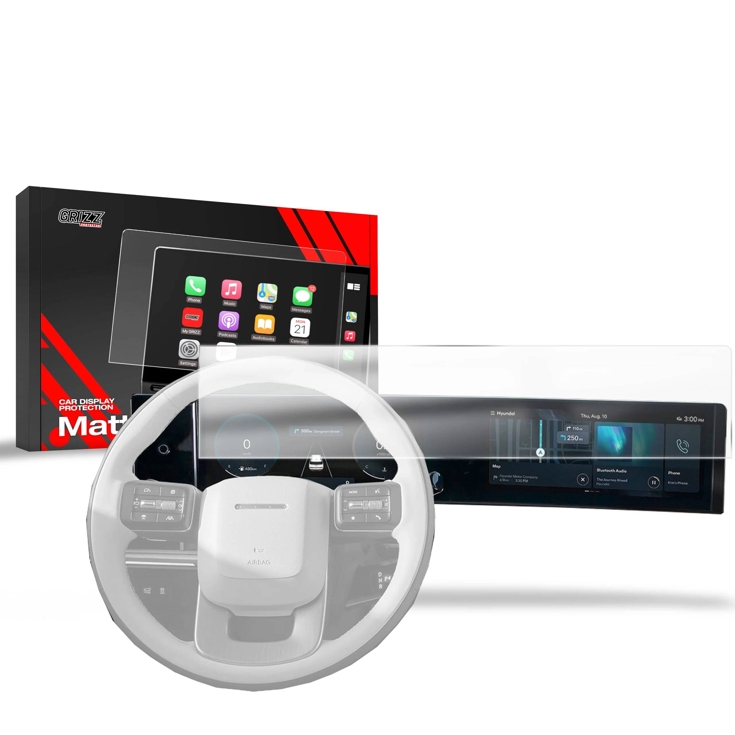 Displayschutzfolie für Hyundai Santa FE (2024-2026) Anti-Fingerprint, Matt