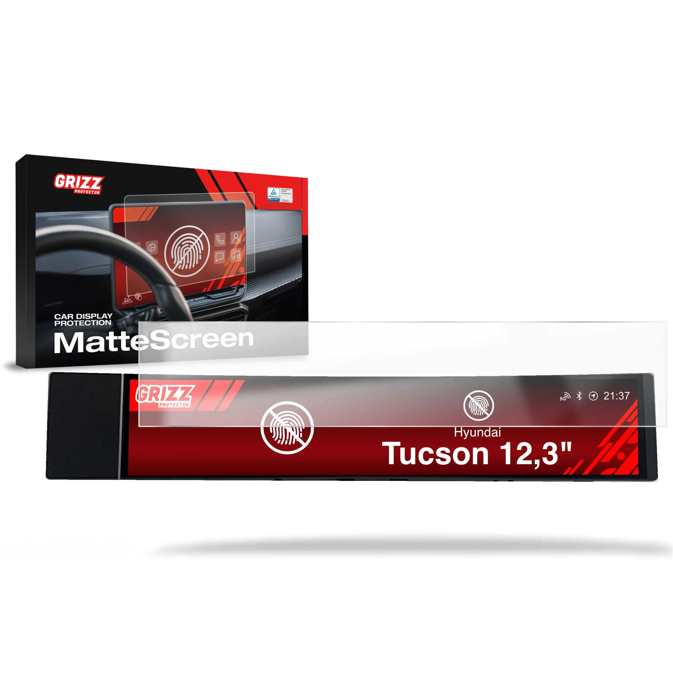 Displayschutzfolie für Hyundai Tucson 12,3" (2024-2026) Anti-Fingerprint, Matt