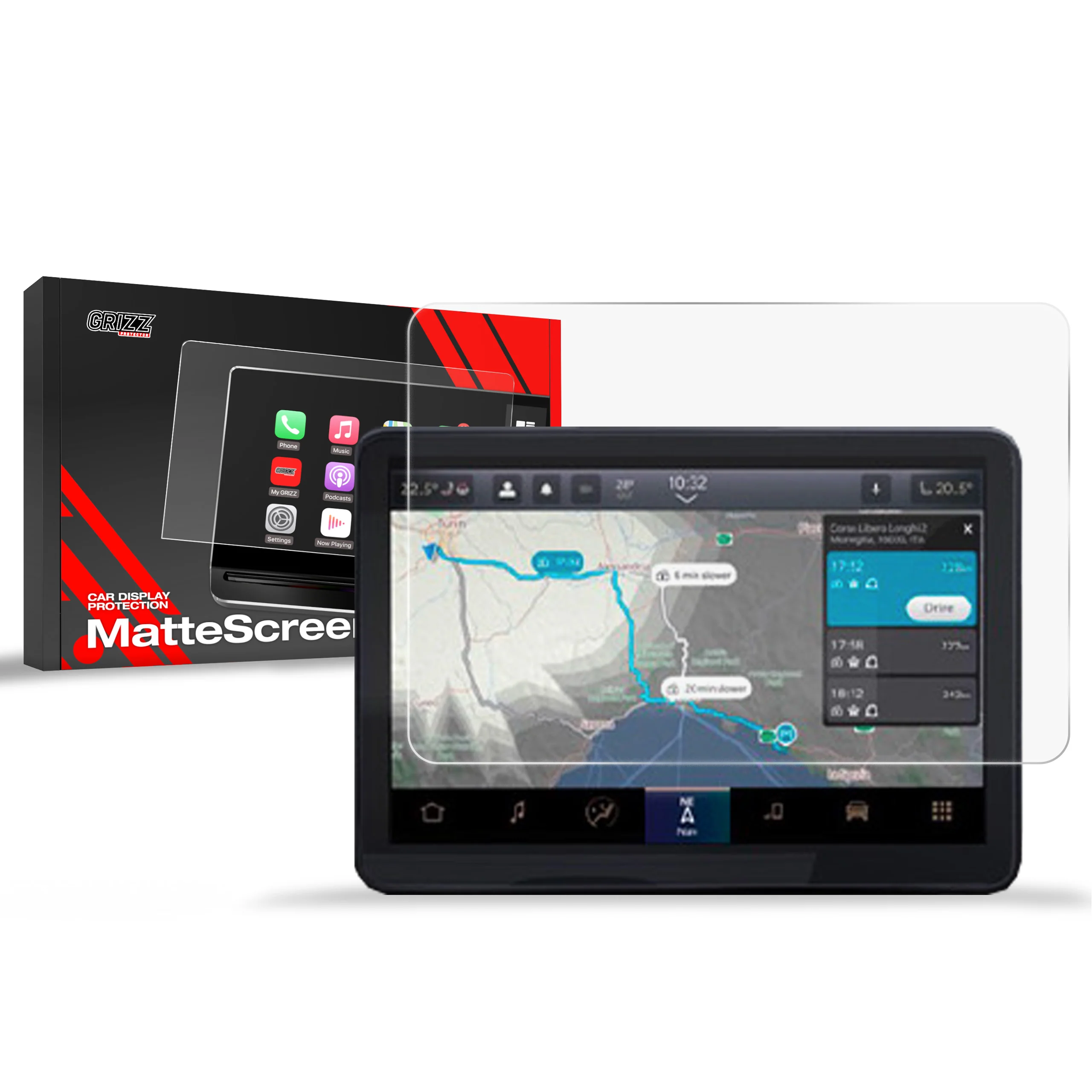 Displayschutzfolie für Jeep Renegade 10,25" (2024-2026) Anti-Fingerprint, Matt
