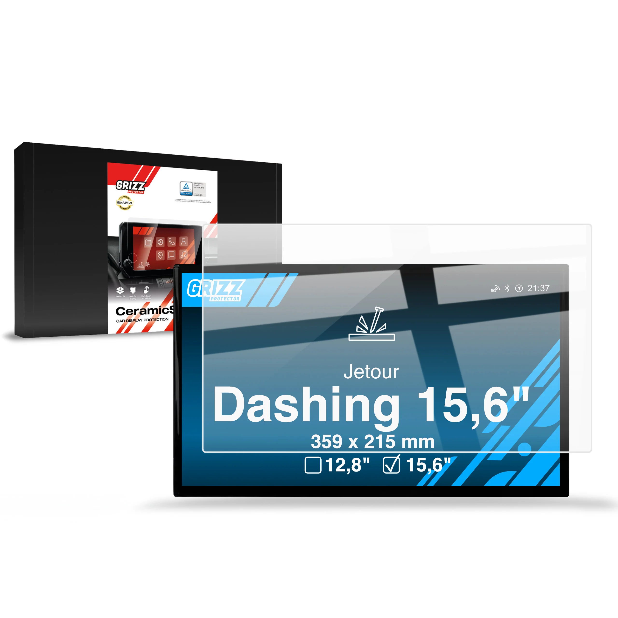 Displayschutzfolie für Jetour Dashing 15,6" (2025-2026) Navi Folie, Kratzfest, Klar