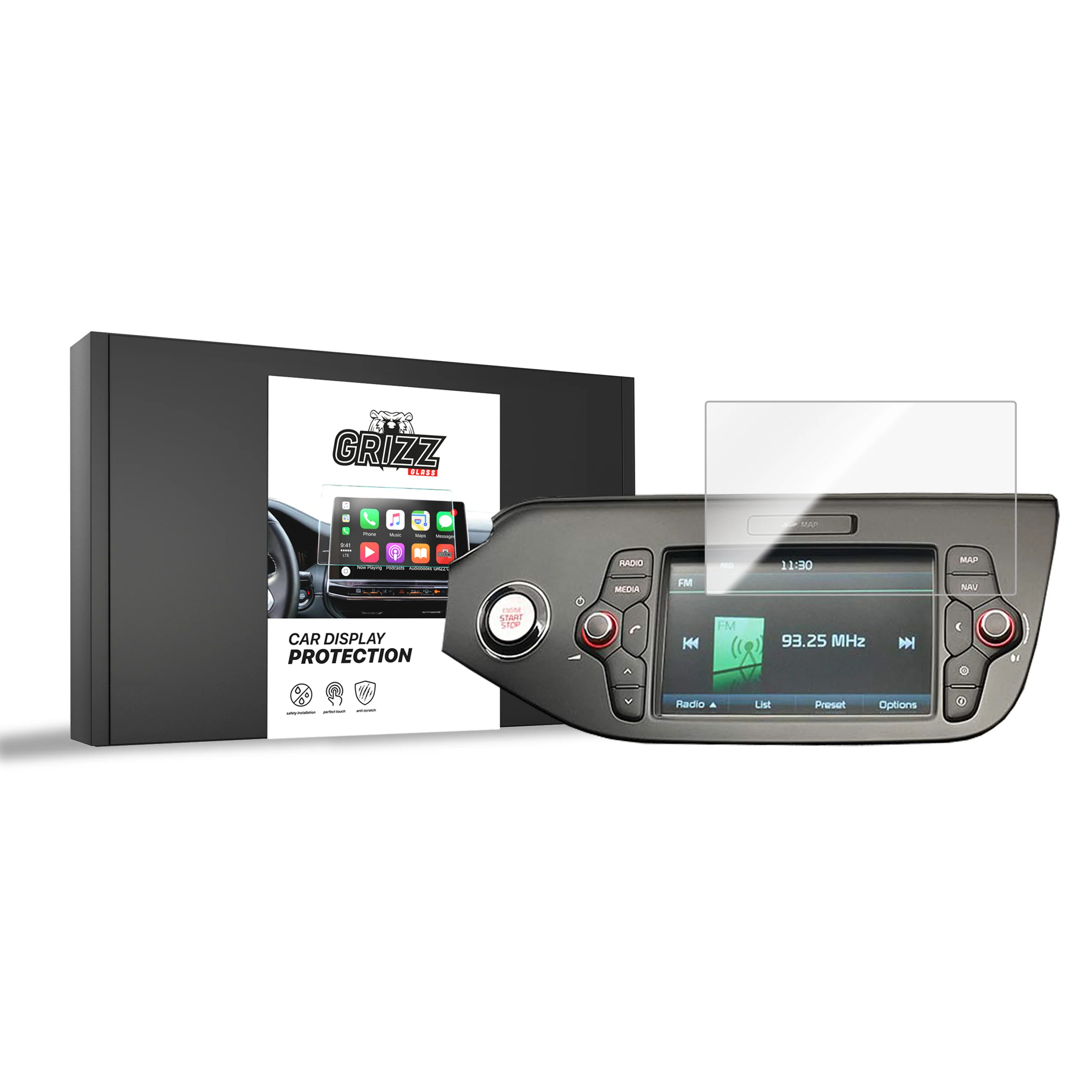 Displayschutzfolie für Kia Ceed 2 (2015-2018) Navi Folie, Kratzfest, Klar