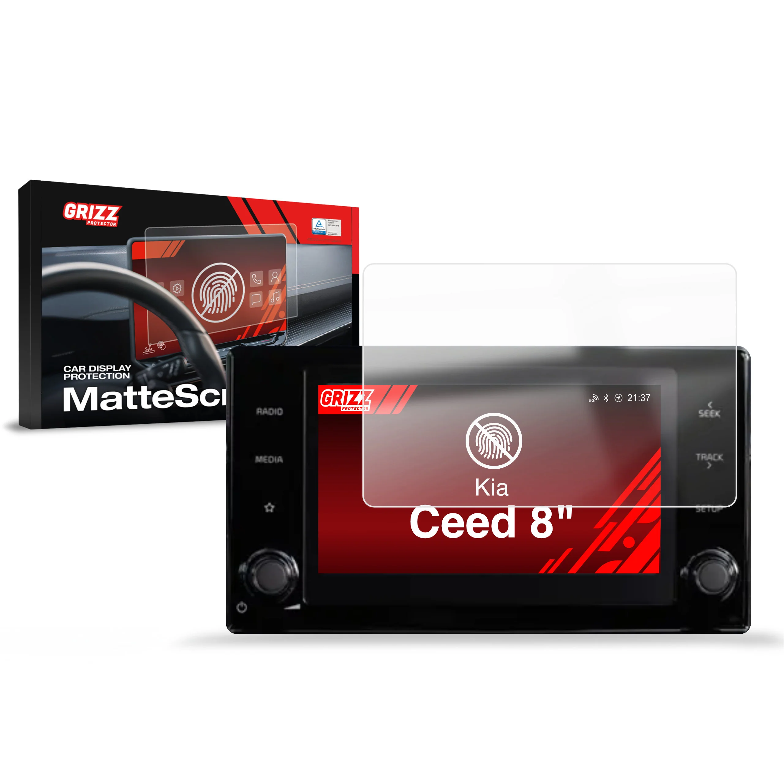 Displayschutzfolie für Kia Ceed 8" (2018-2024) Anti-Fingerprint, Matt