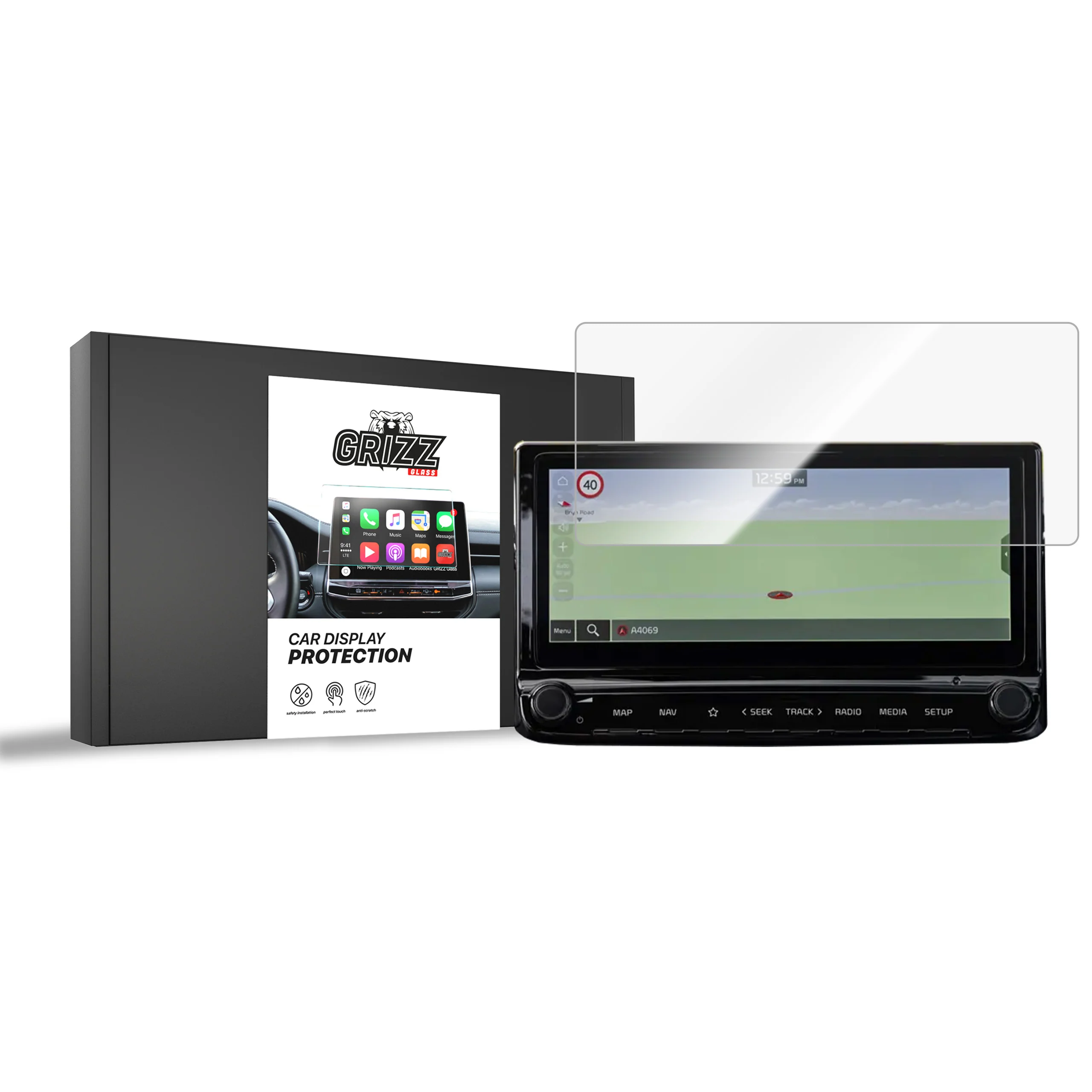 Displayschutzfolie für Kia Proceed GT Line (2018-2024) Navi Folie, Kratzfest, Klar