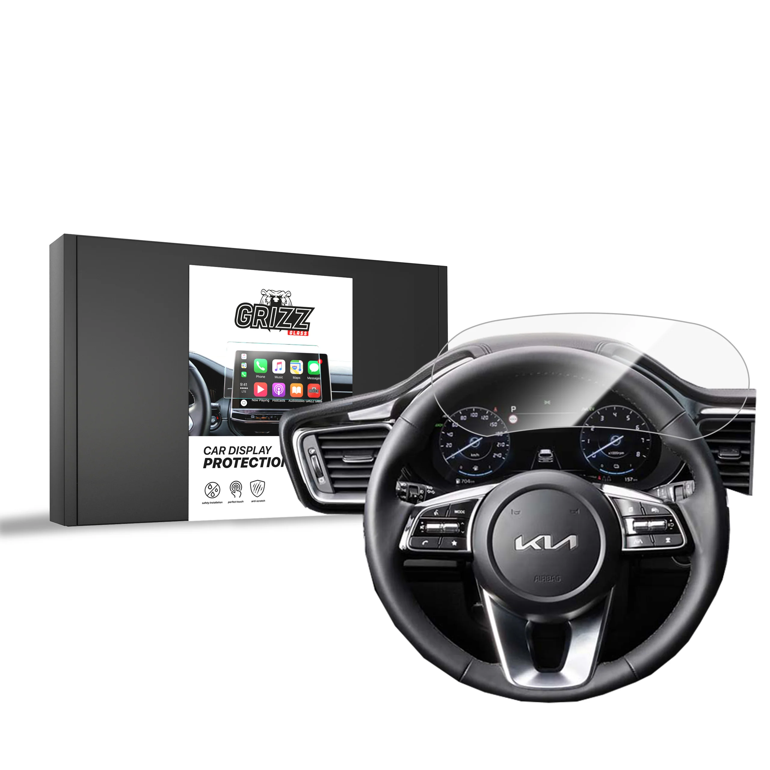 Displayschutzfolie für Kia ProCeed Virtual Cockpit (2018-2024) Folie, Kratzfest, Klar