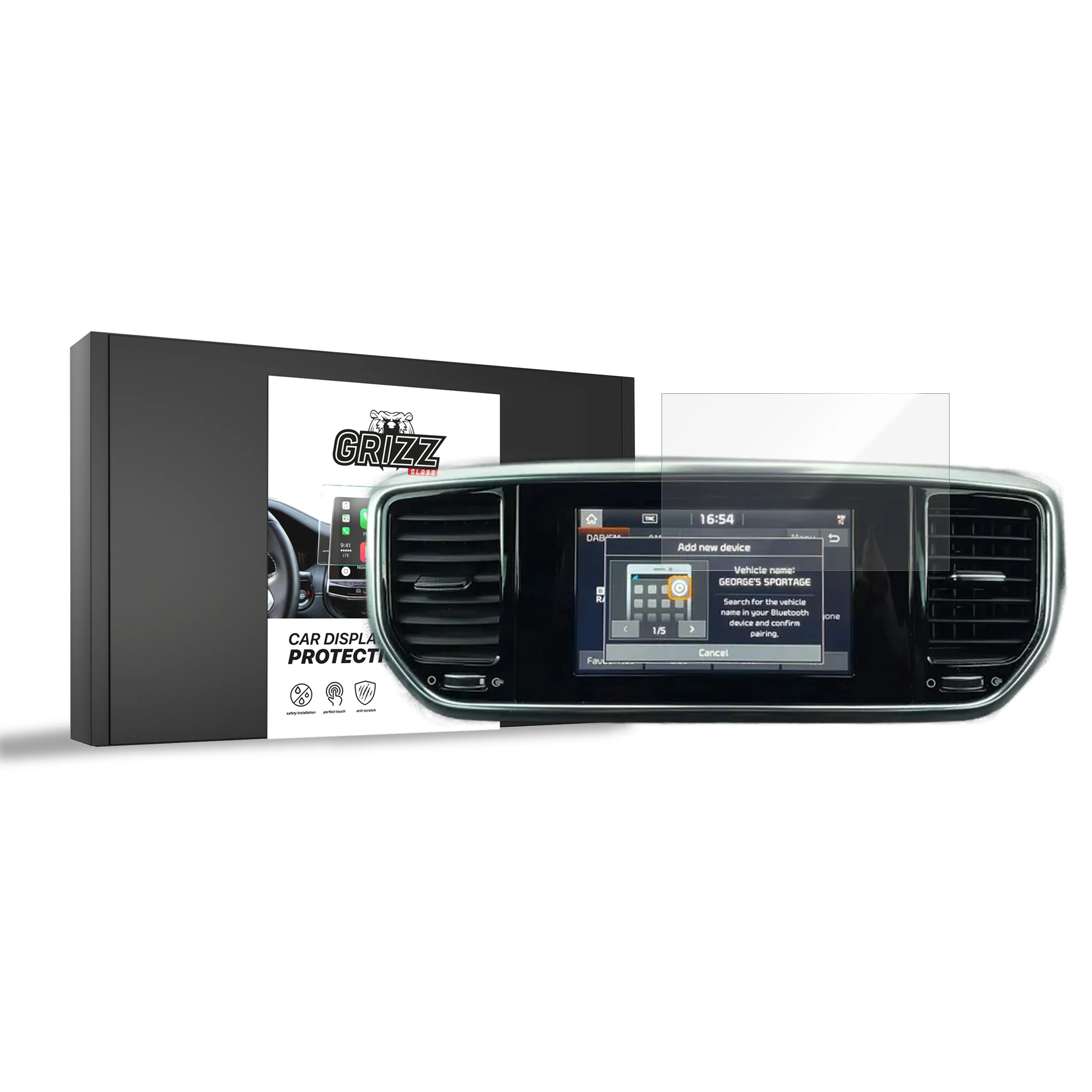 Displayschutzfolie für Kia Sportage 4 7" (2018-2021) Navi Folie, Kratzfest, Klar