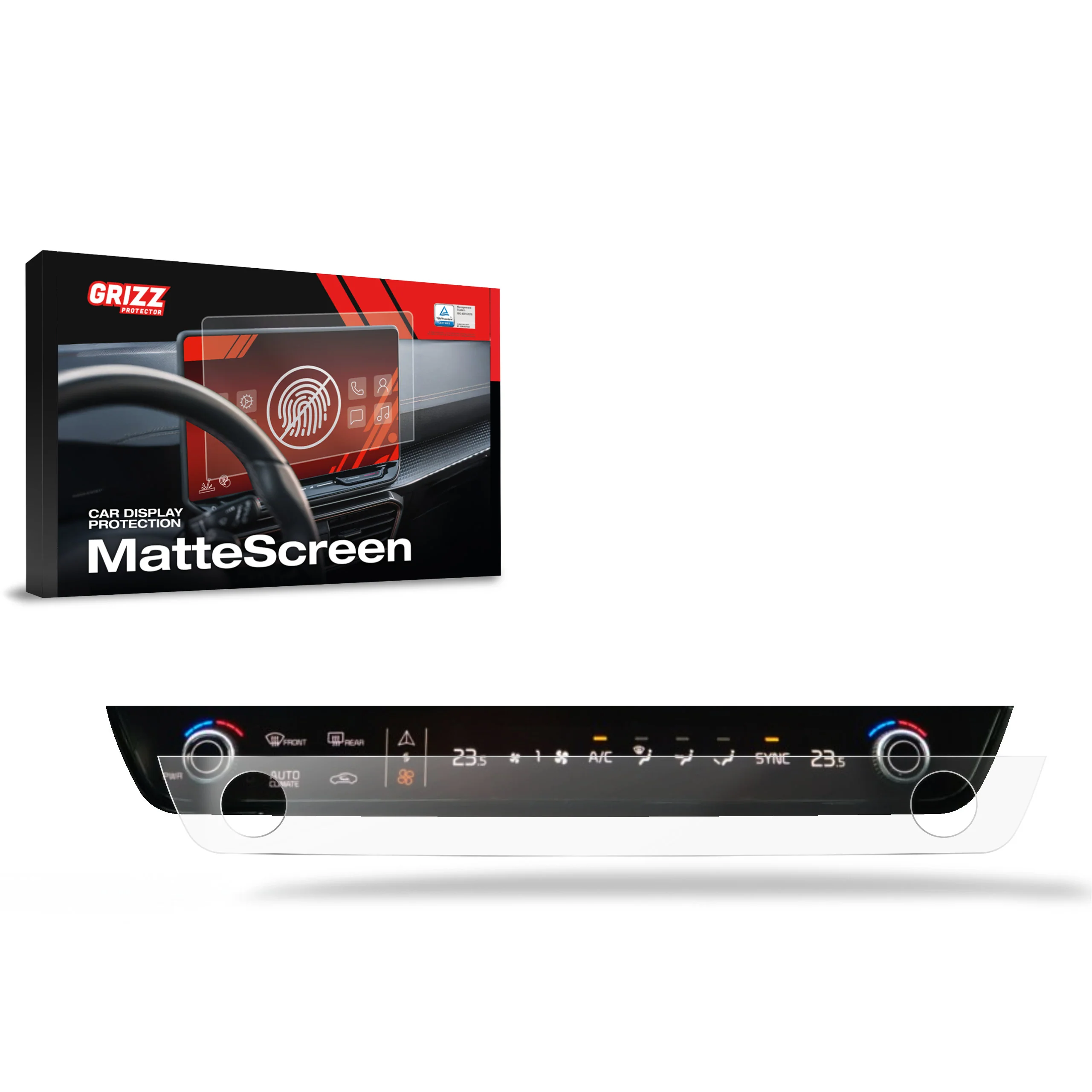 Displayschutzfolie für Kia Sportage 5 (2021-2024) AC Panel Anti-Fingerprint, Matt - Image 22