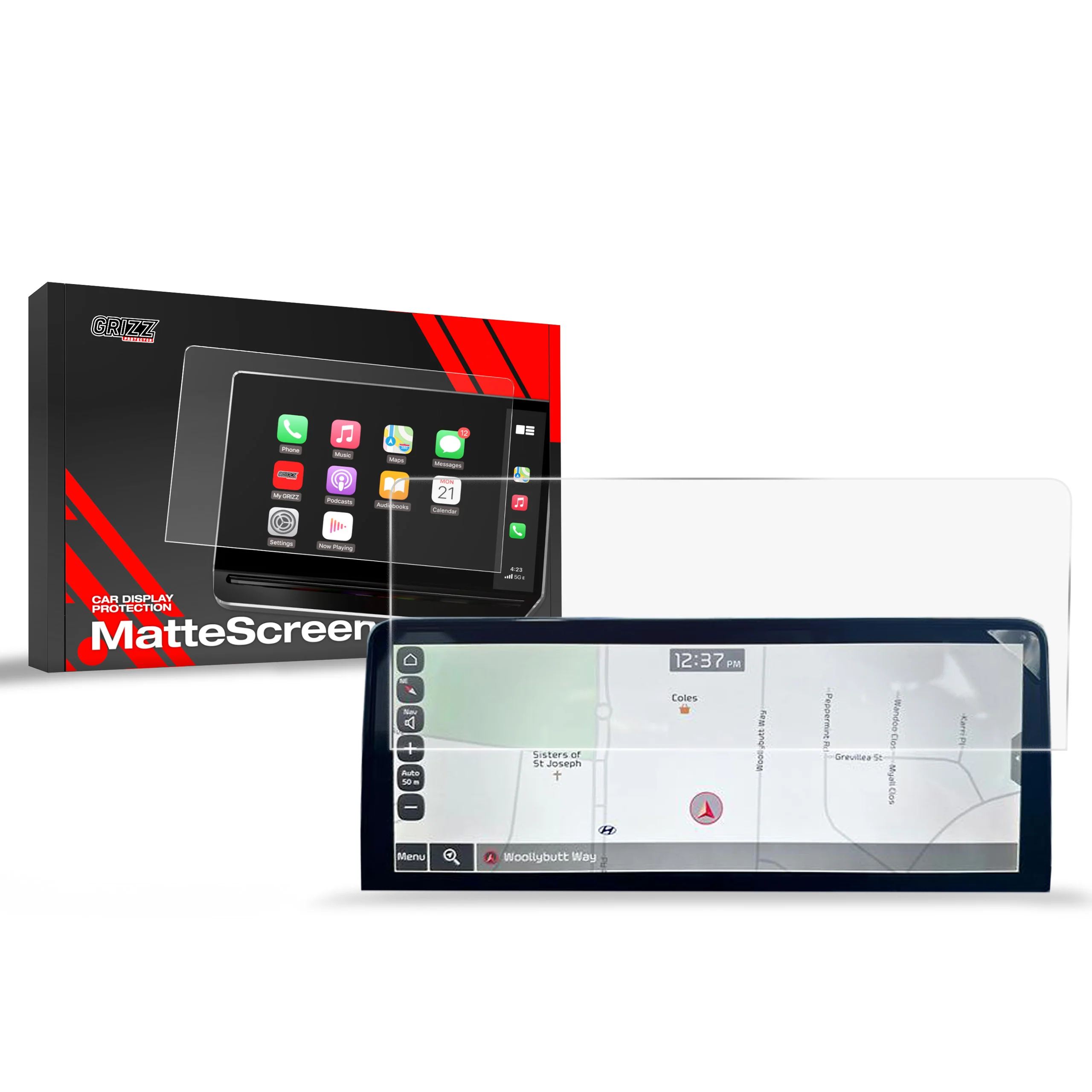 Displayschutzfolie für Kia Stinger (2020-2023) Anti-Fingerprint, Matt