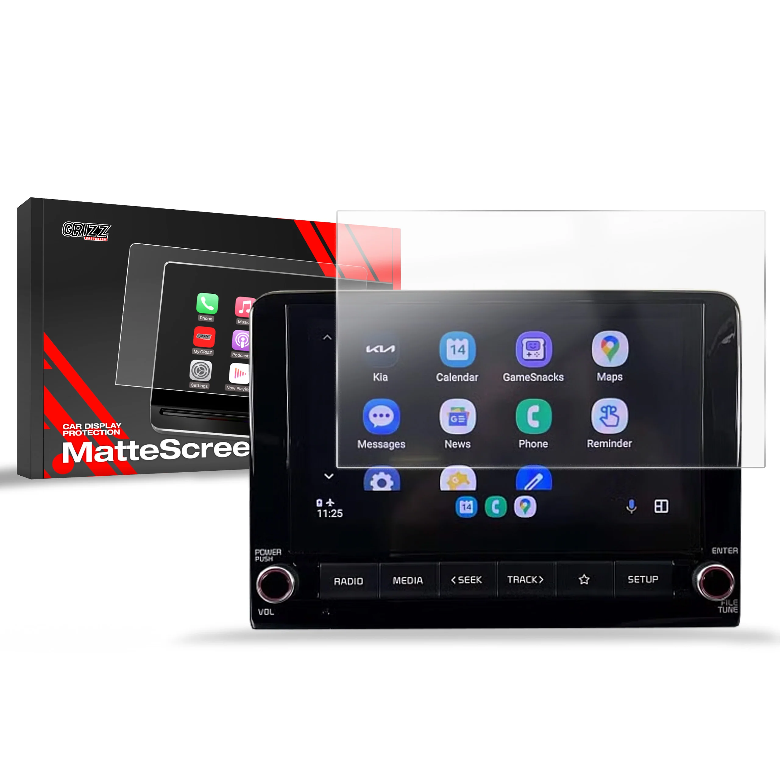 Displayschutzfolie für Kia Stonic 8" (2022-2023) Anti-Fingerprint, Matt